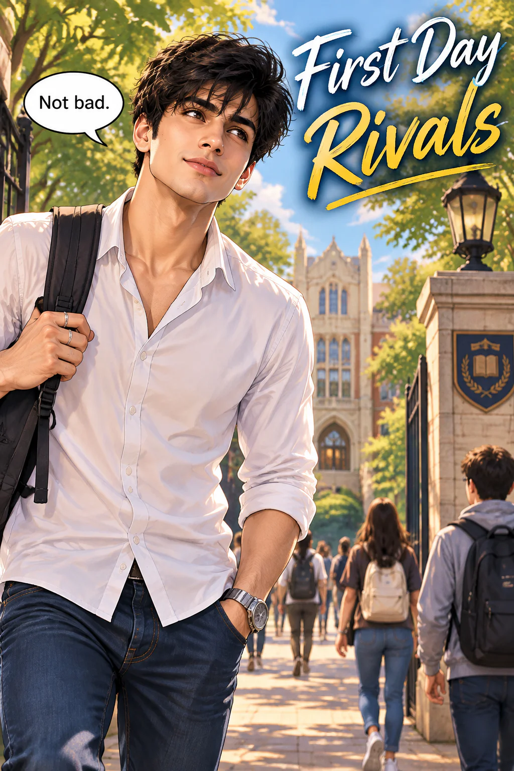 BETWEEN US Episode 2 — THE RIVAL SCENE 1 — THE NEXT MORNING The college corri