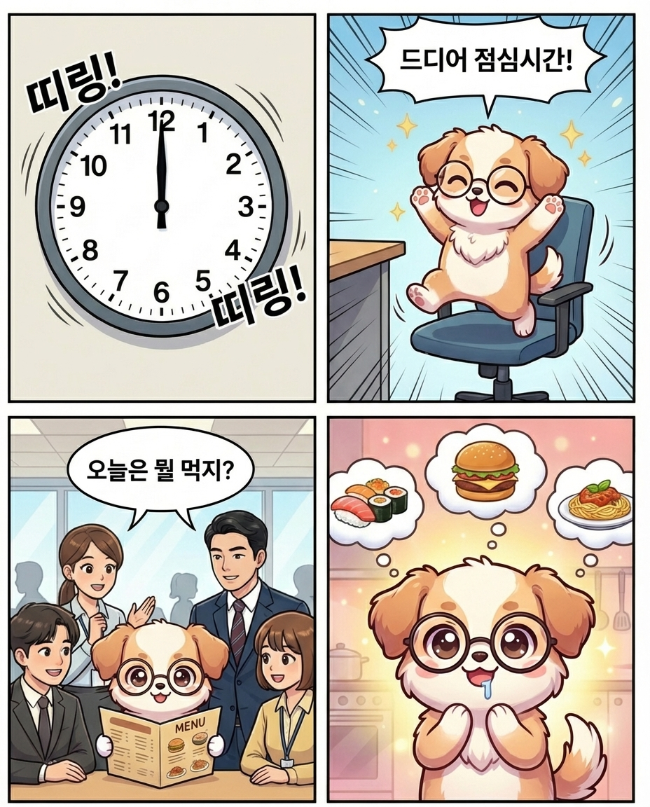 회사 점심메뉴 선택하기