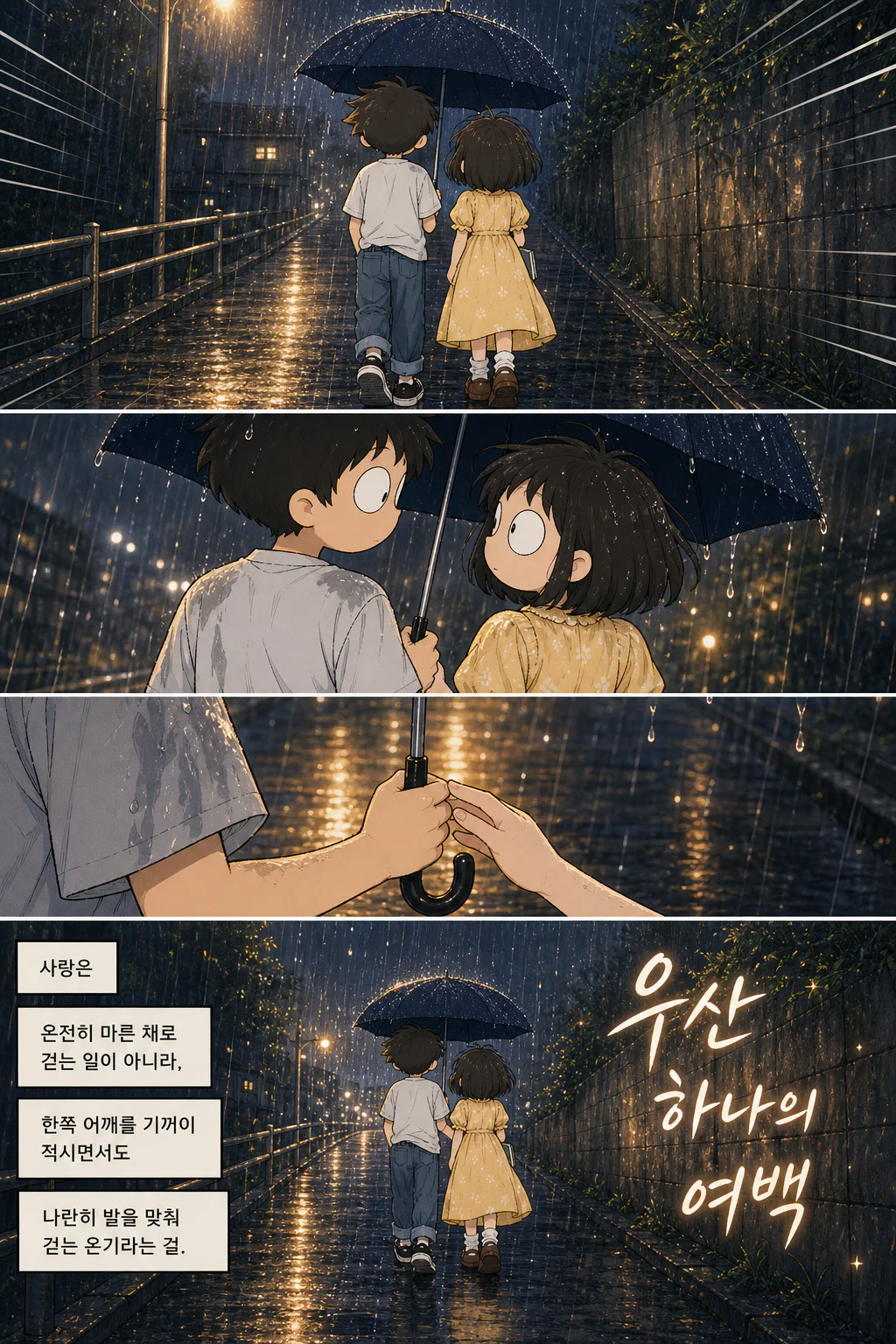 우산 하나의 여백