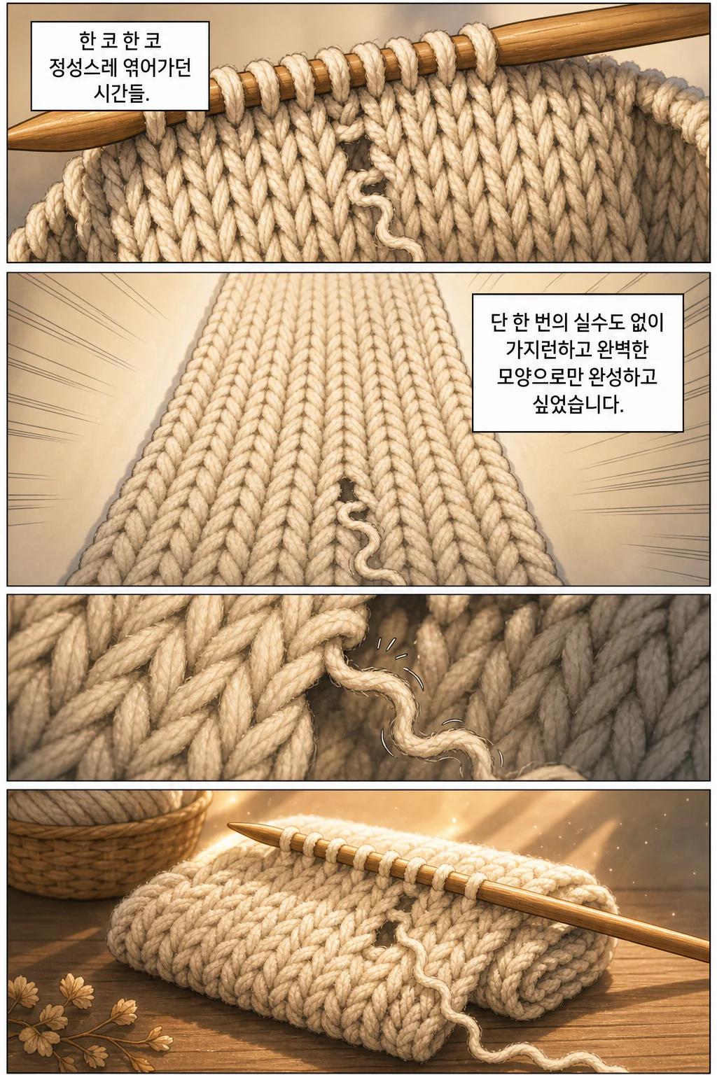 모모루루 ㅣ 뜨개질의 풀린 코