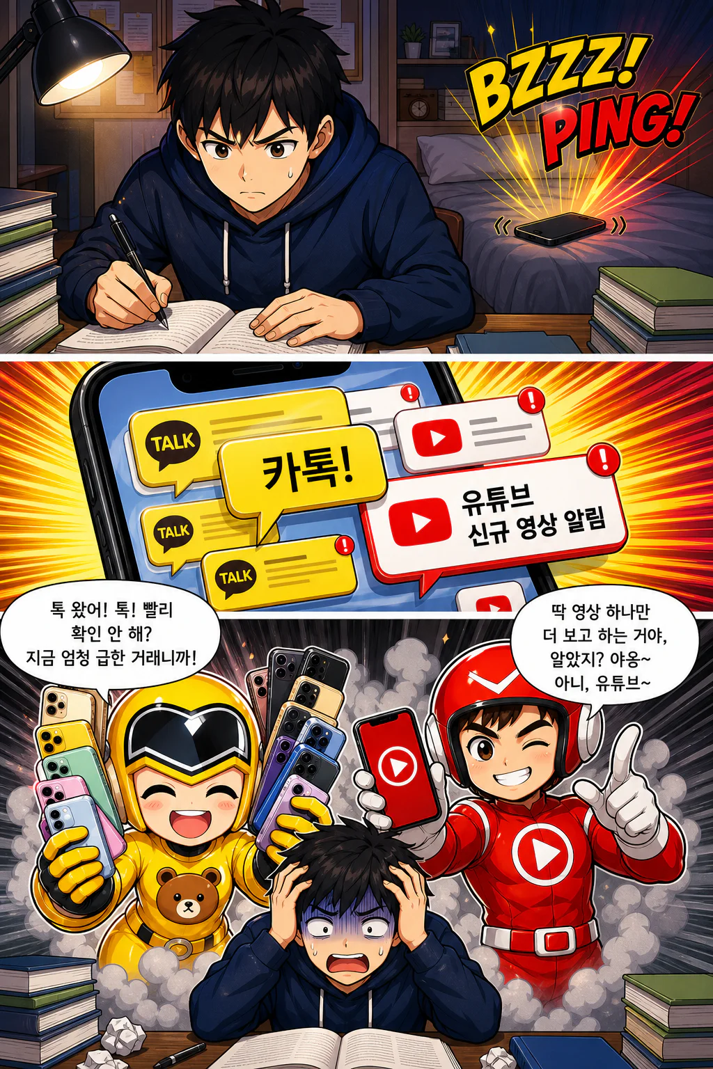 시험을 망치는 5총사
