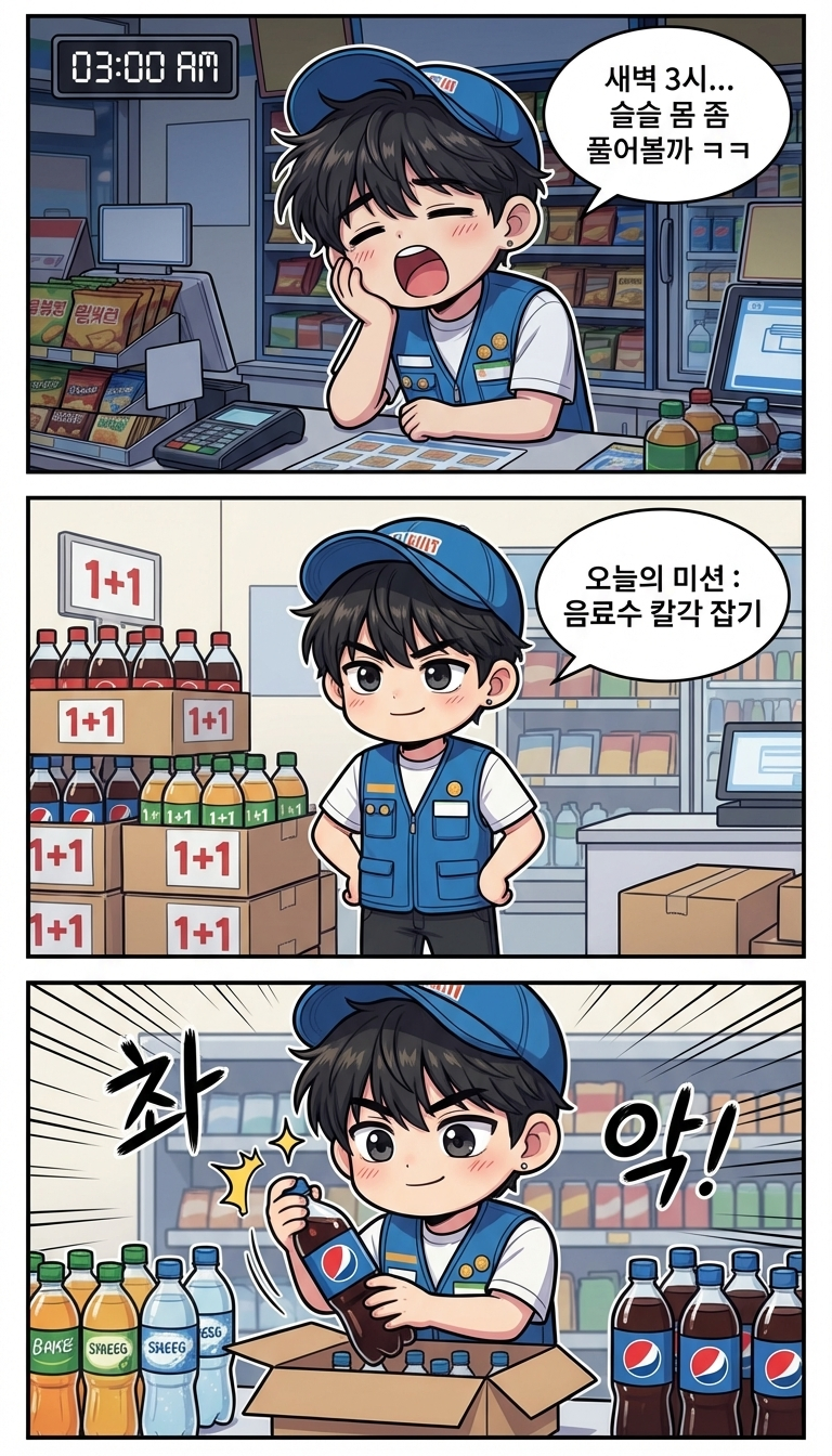 오늘자 편의점 진열 장인의 최후 ㅋㅋ