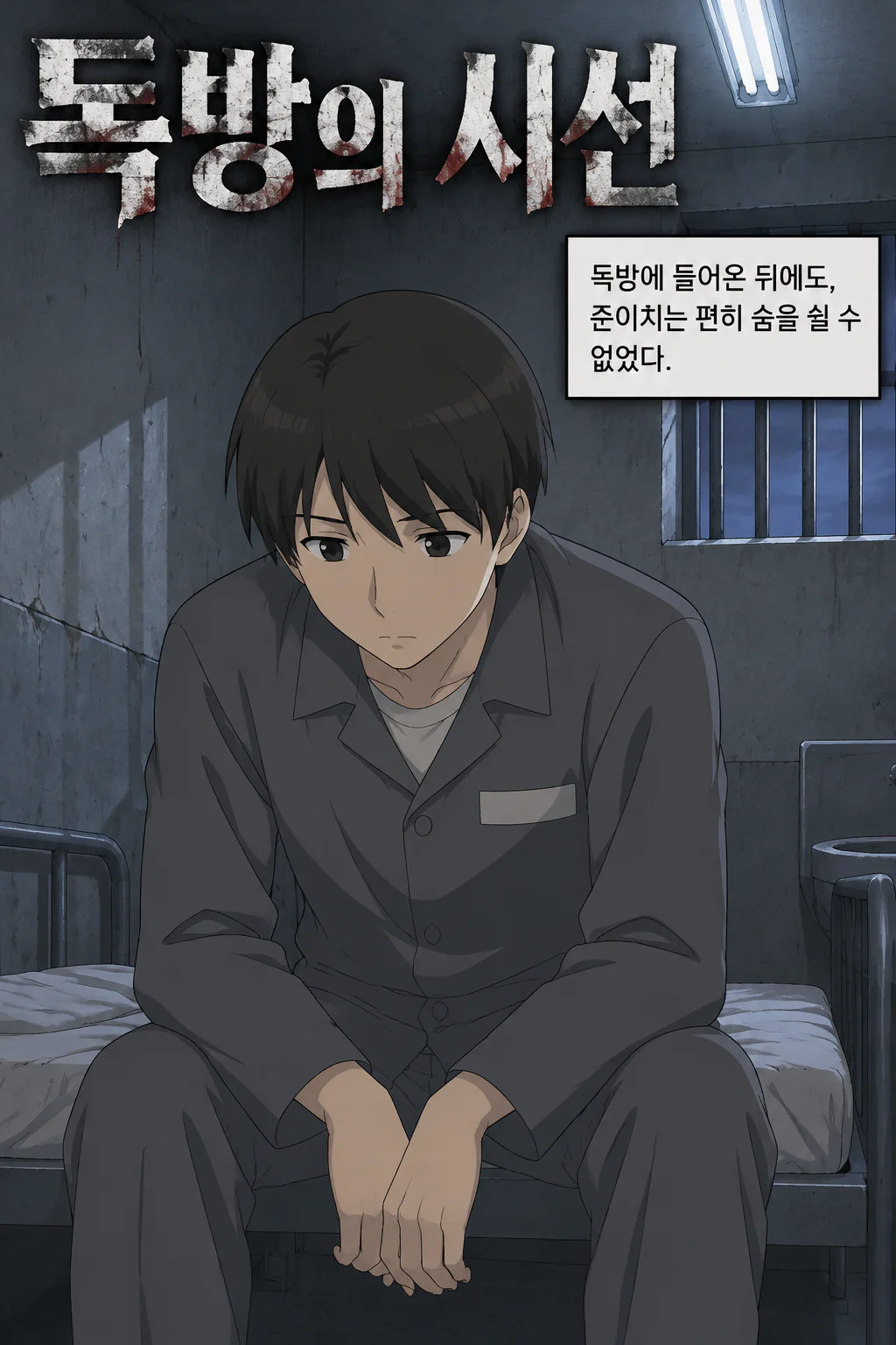 타치바나 준이치 교도소에 있는 독방에 생활하면서도 재소자들의 따가운 눈치를 보다