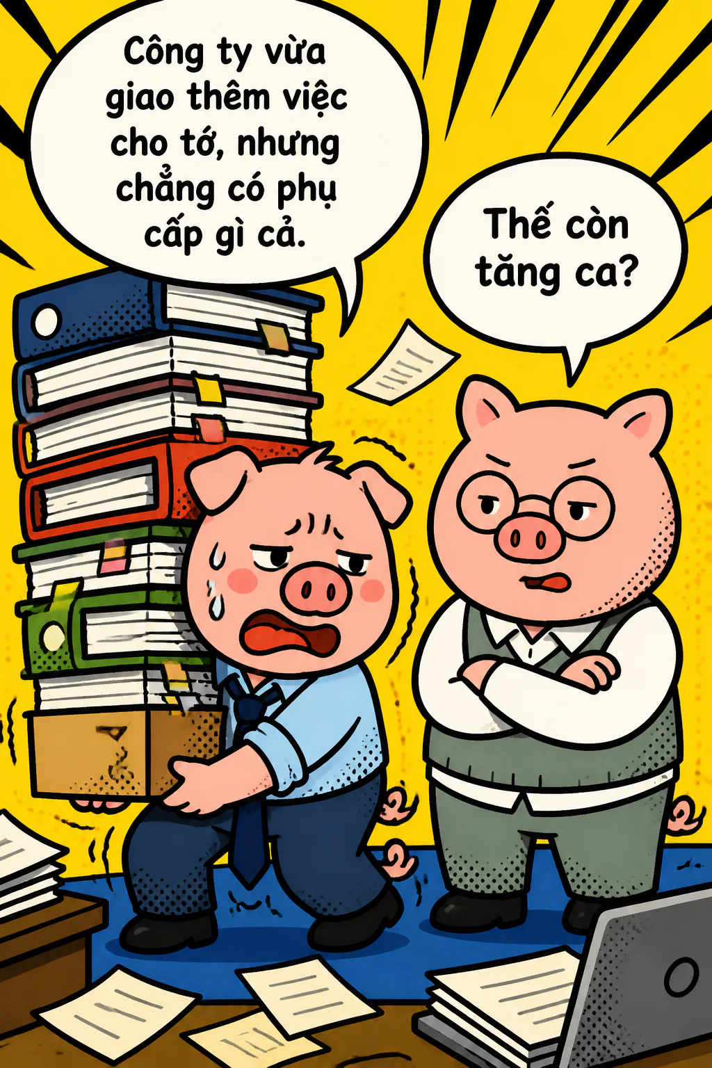 Hai Chú Heo và Chiếc Máng Lương