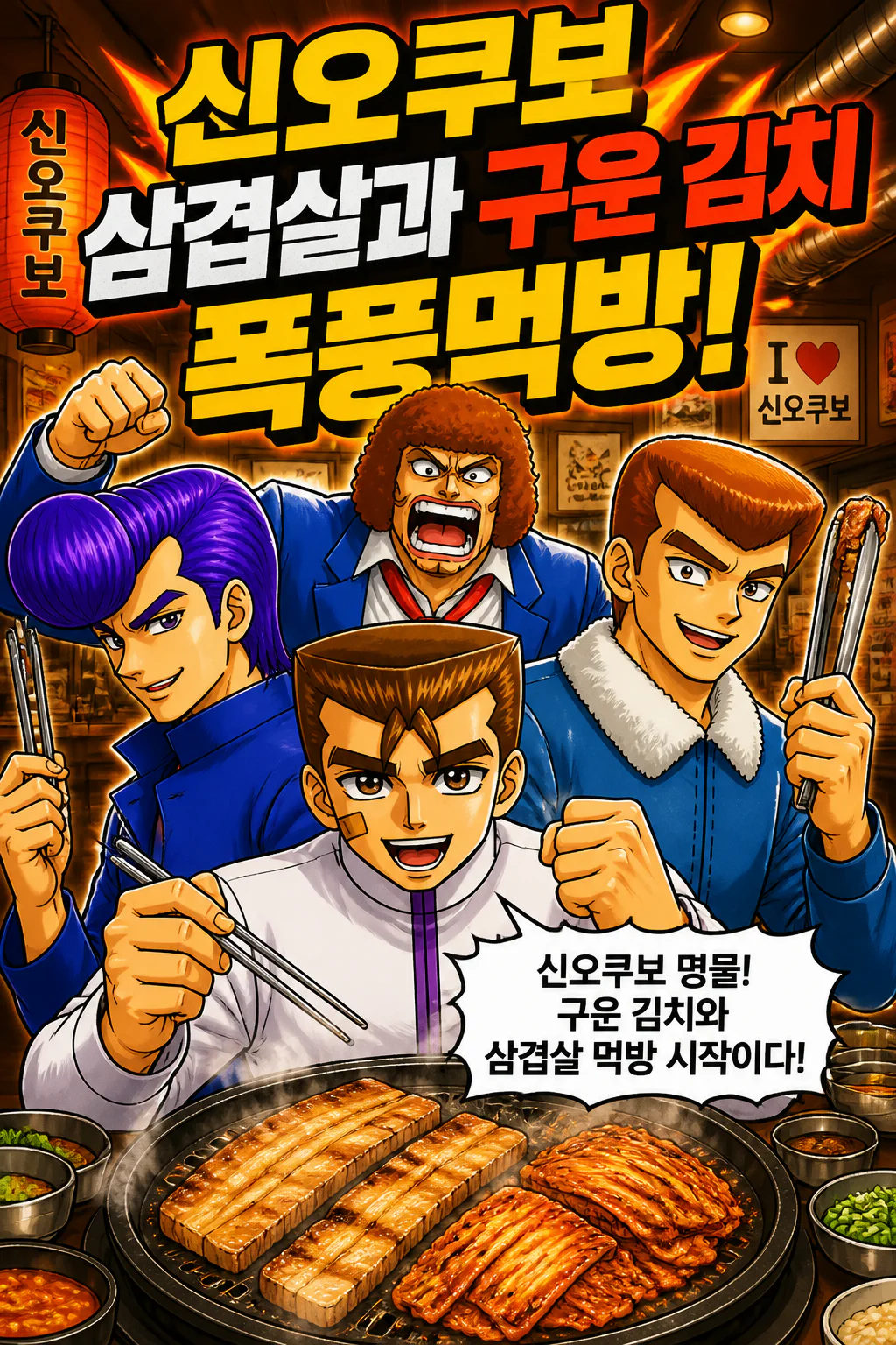 4인방 삼겹살을 먹다