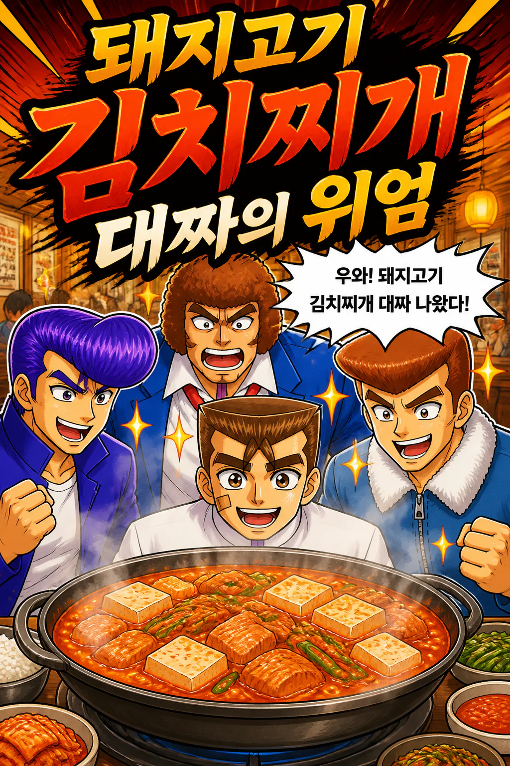 4인방 김치찌개를 먹다