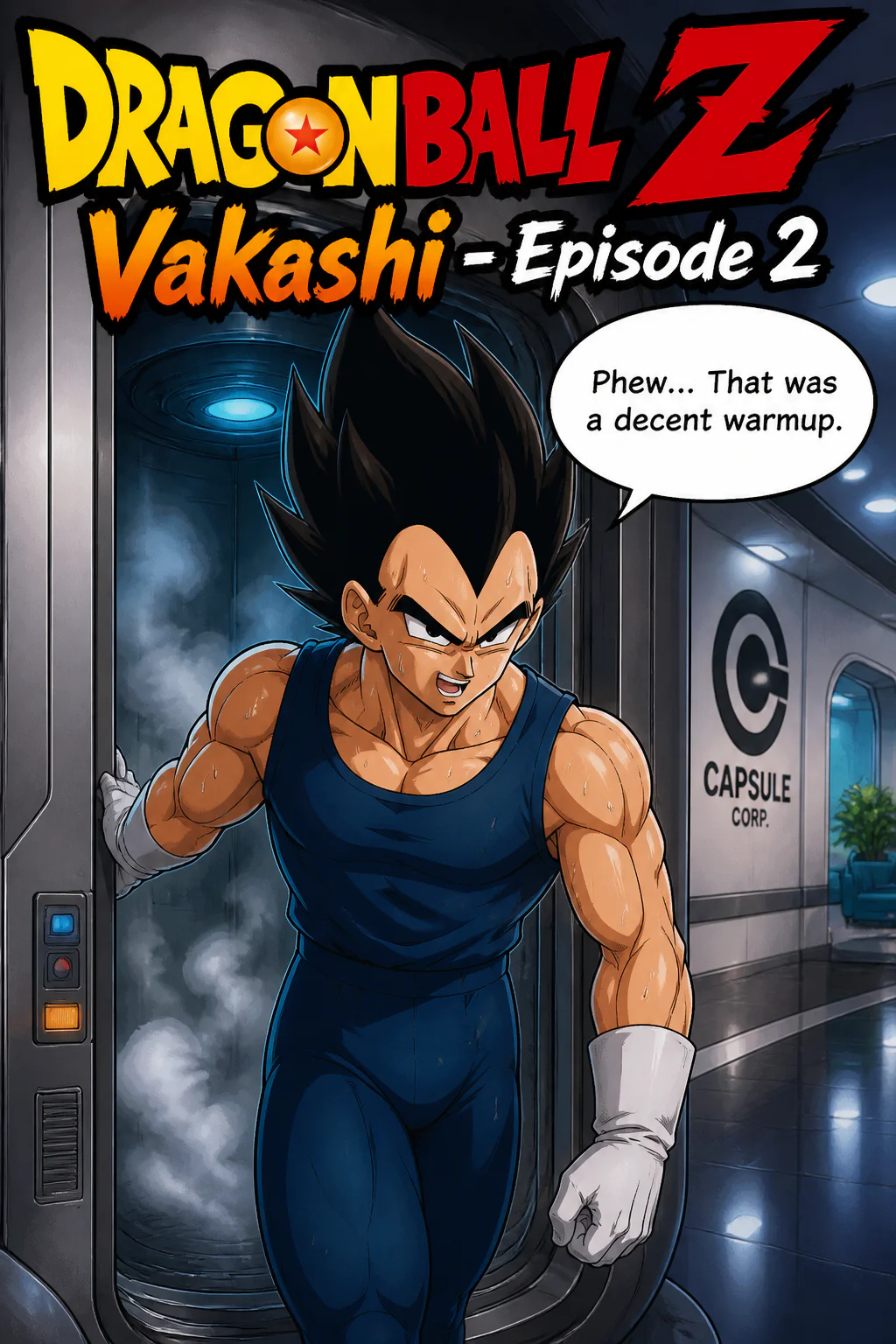 Vegeta getting done training and going back home