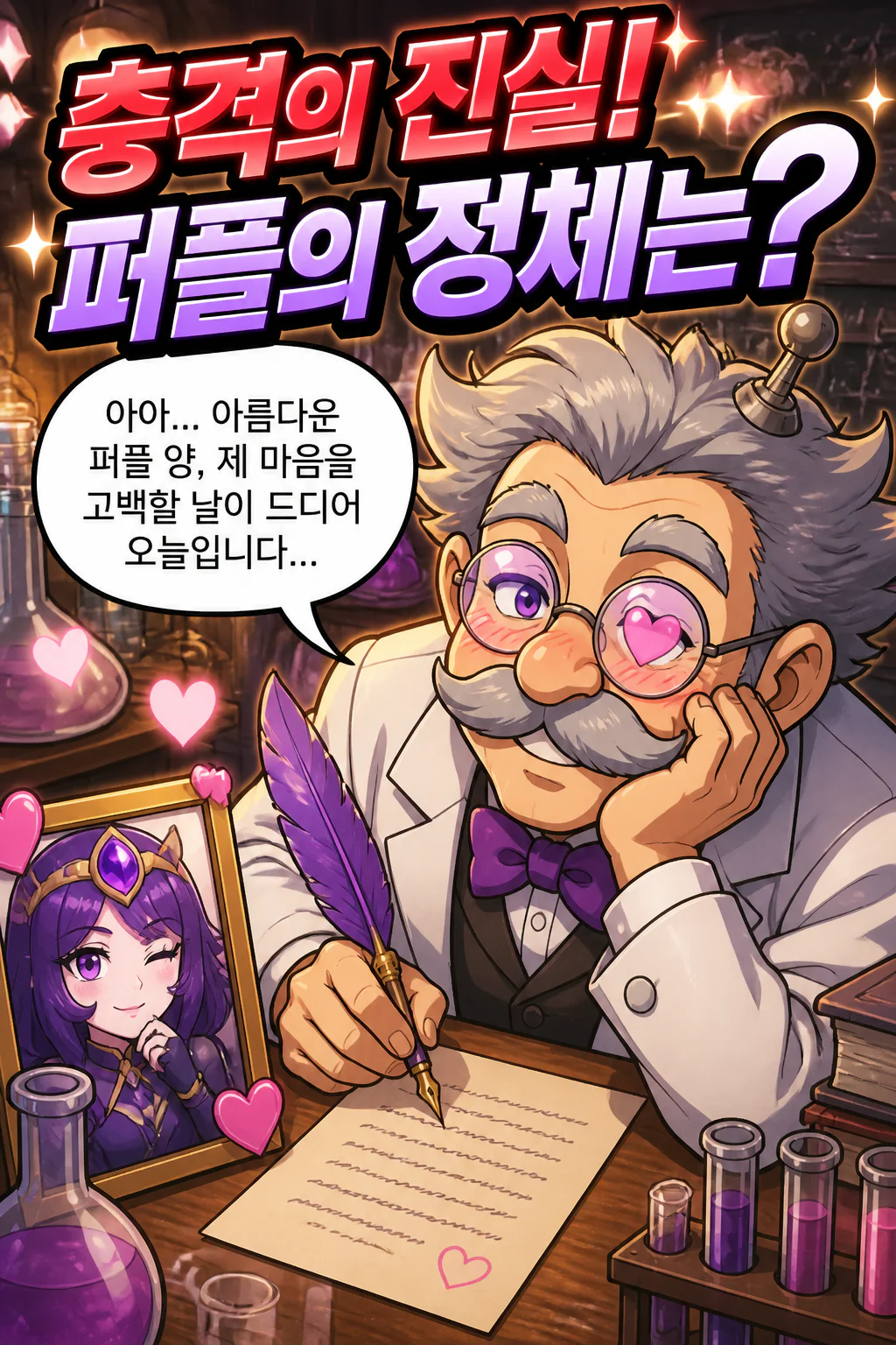 퍼플의 정체에 충격받은 그레이봉 박사
