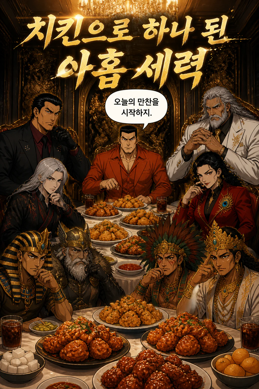 두목들의 한국식 치킨 만찬