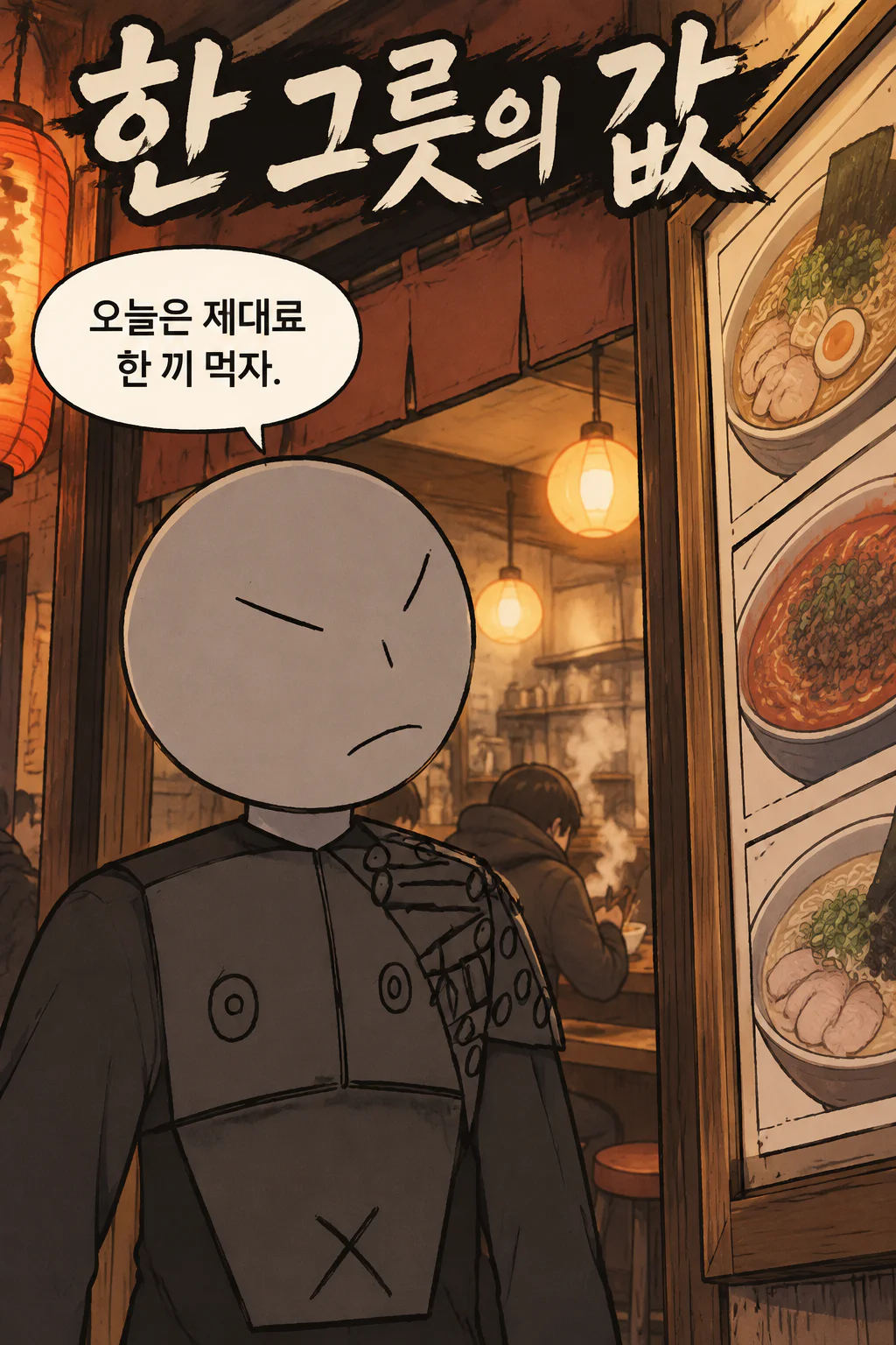 라멘집에서의 제값을 주며 한 끼를 때우다