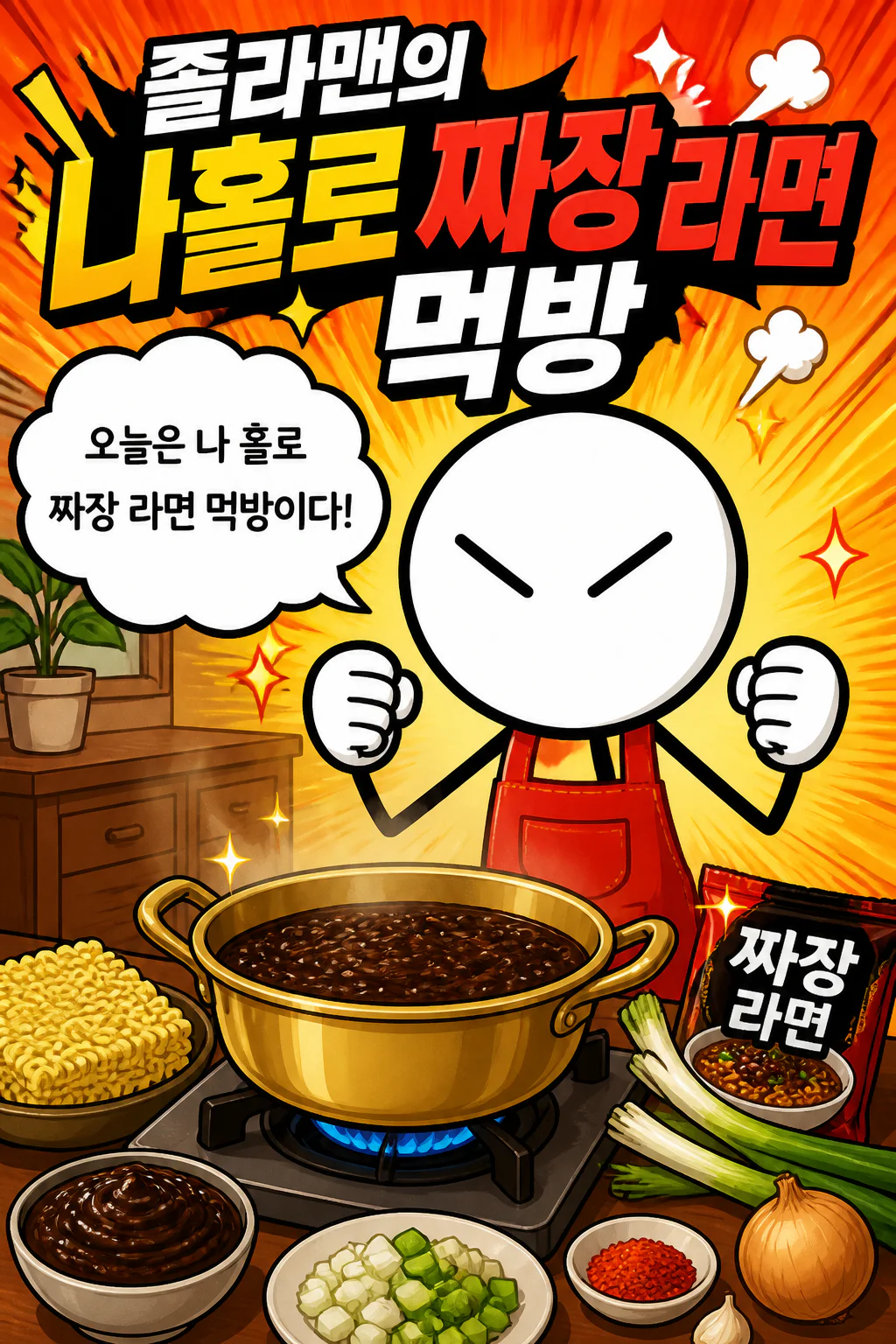 졸라맨의 짜장라면 먹방