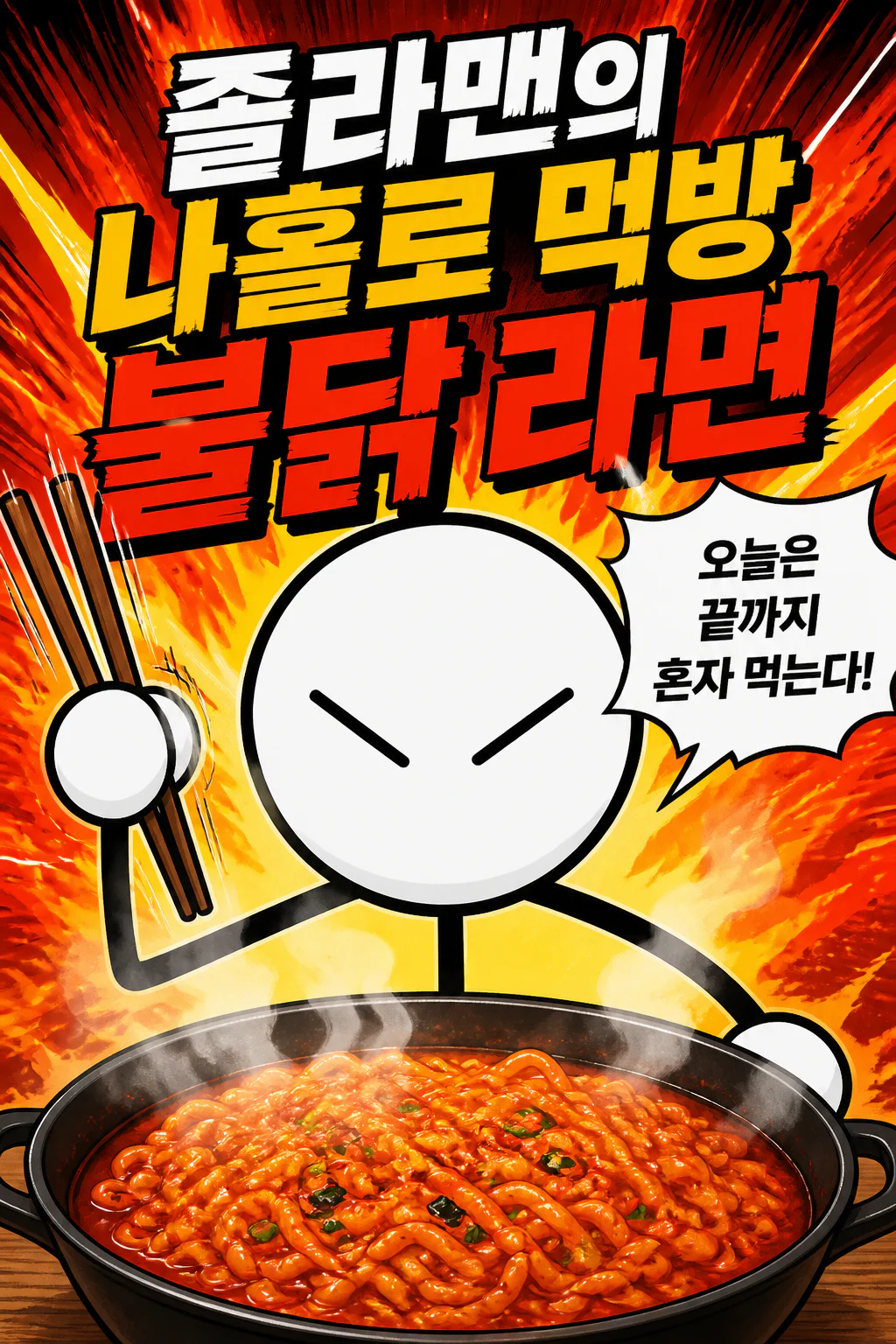 졸라맨의 나홀로 먹방 불닭라면