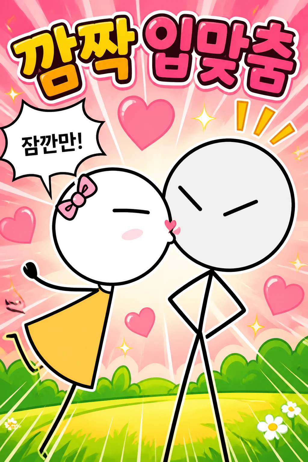 졸라걸 졸라맨의 뺨에 입맞춤을 하다