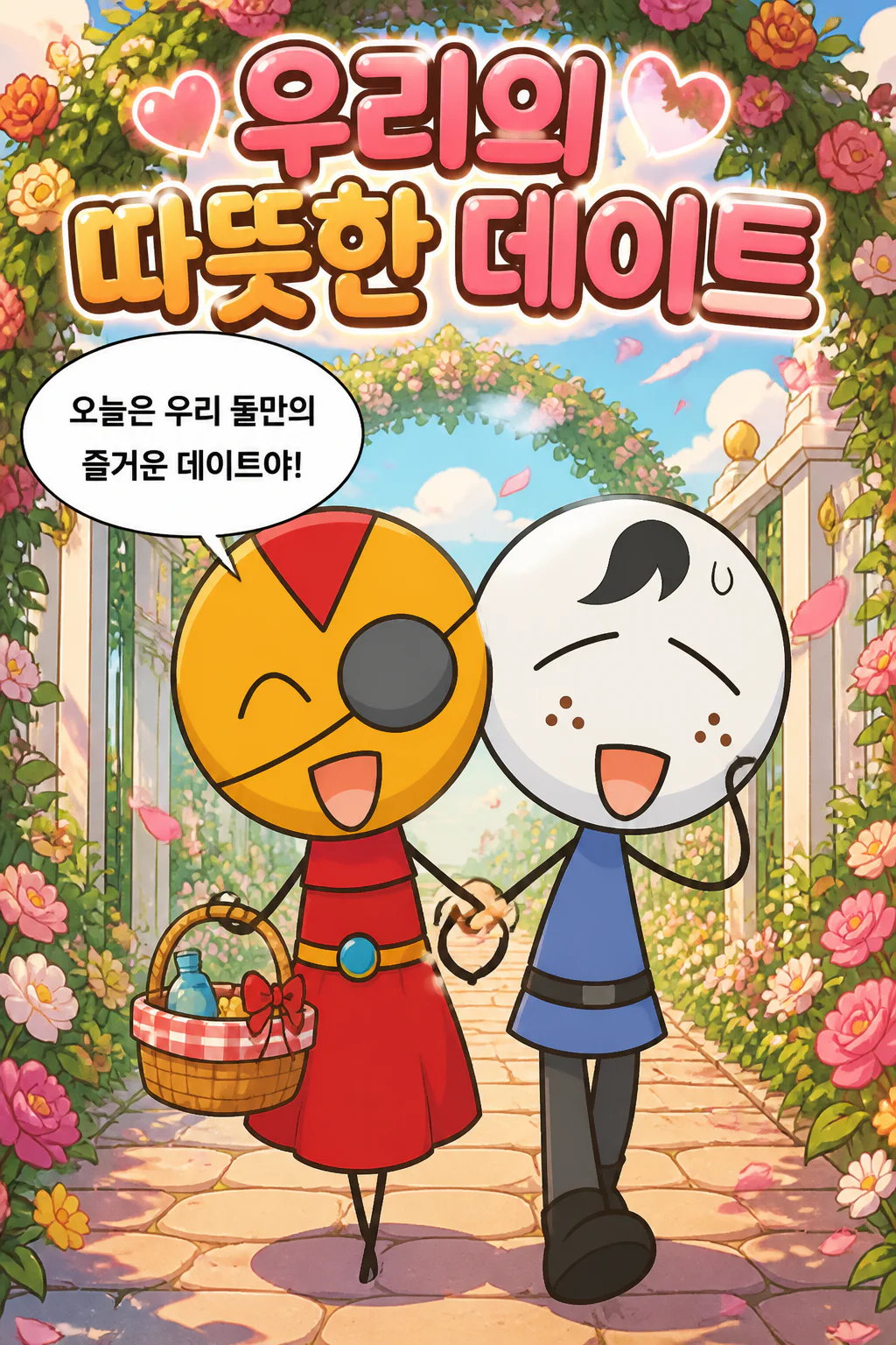 포션걸과 18호 두 사람의 화기애애한 데이트