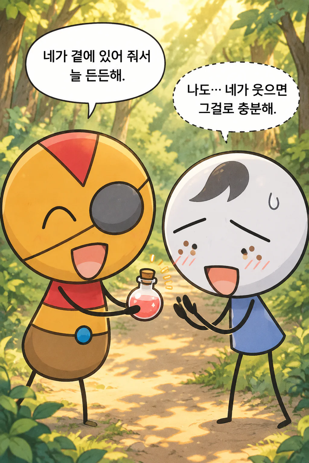 포션걸과 18호 두 사람의 진심