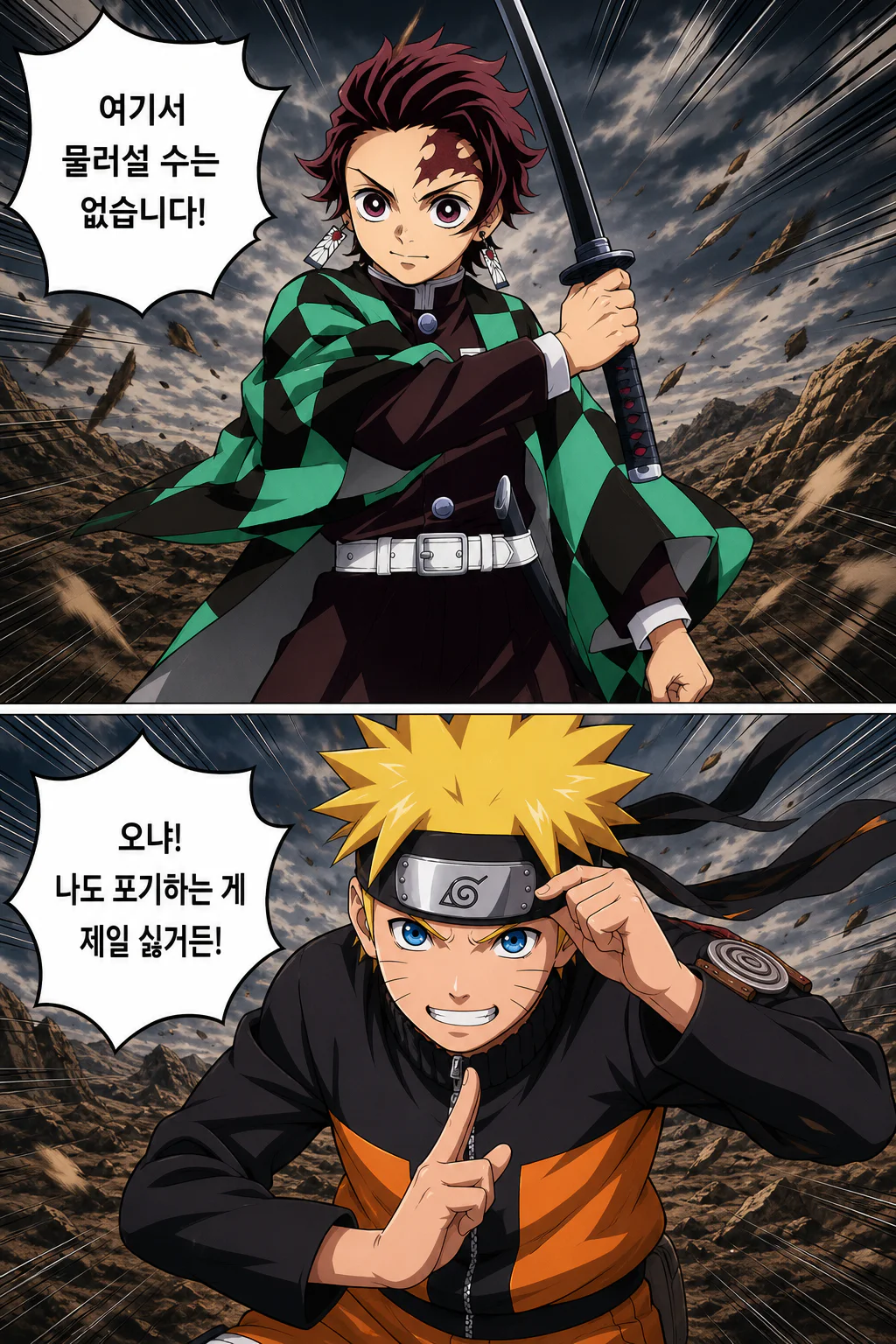 나루토 vs 탄지로