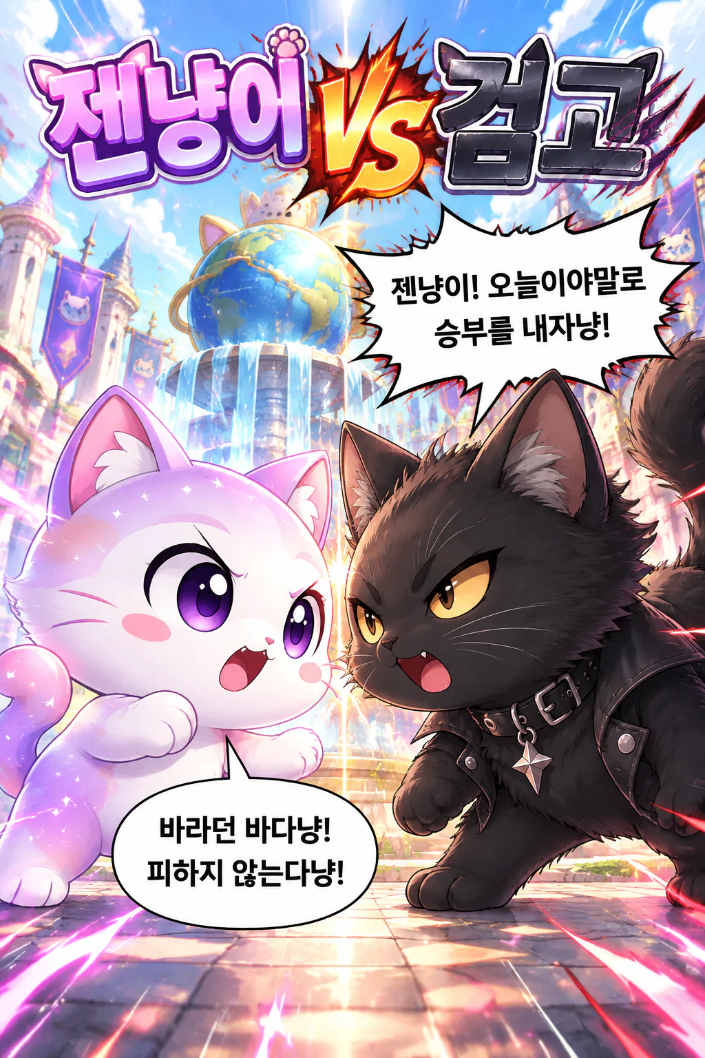 젠냥이 vs 검고