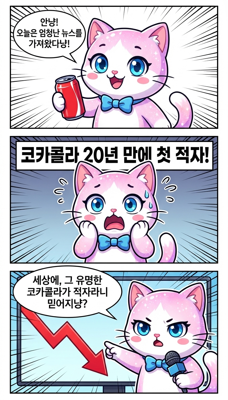 코카콜라의 빨간불?! 20년 만의 충격 적자