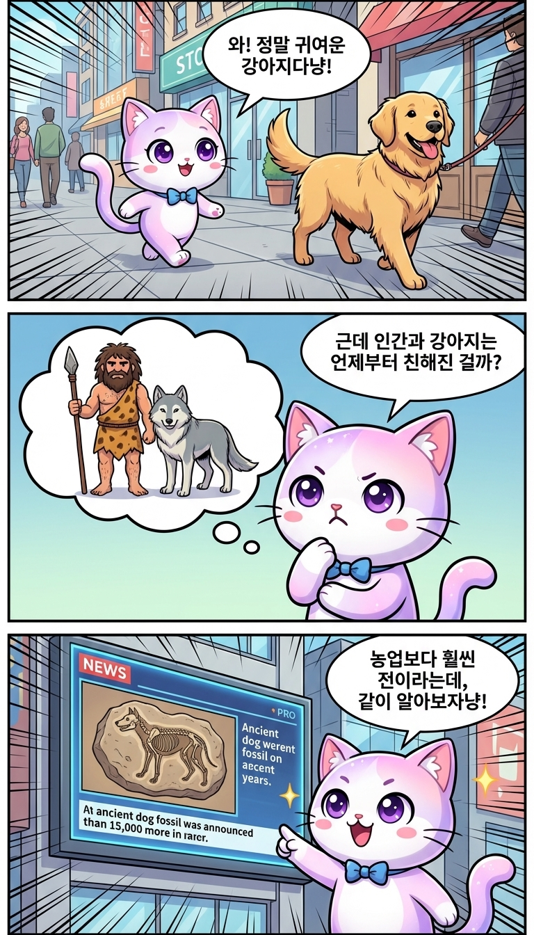 개와 사람, 농사짓기 전부터 '절친'이었다냥!