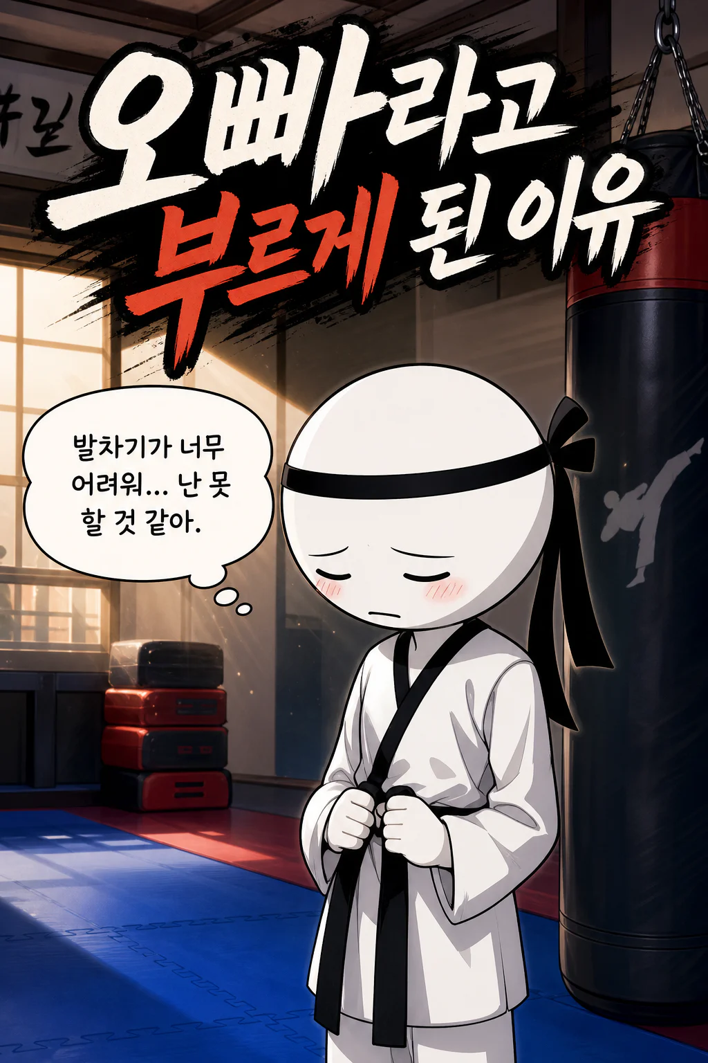 태권소녀가 발차기를 오빠라고 부르게 된 계기