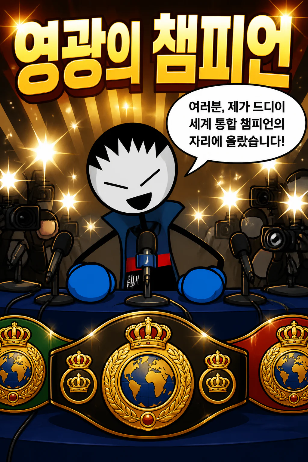 챔피언의 영광을 스승에 넘기다