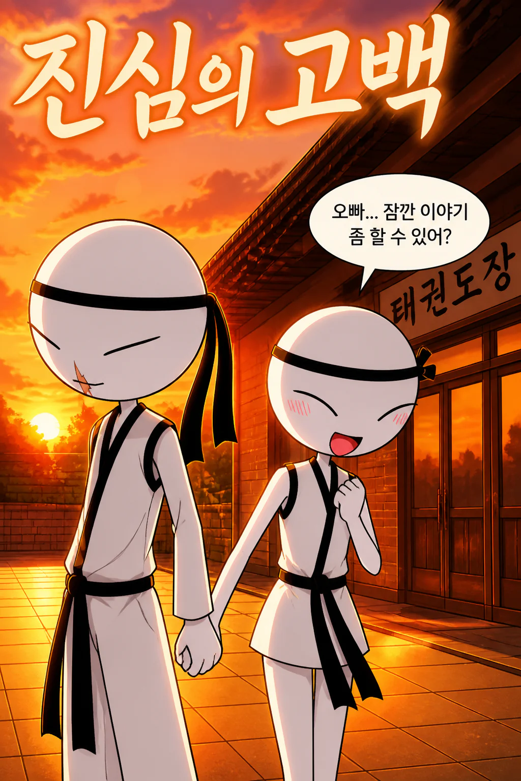 진심을 다해 고백하는 태권소녀