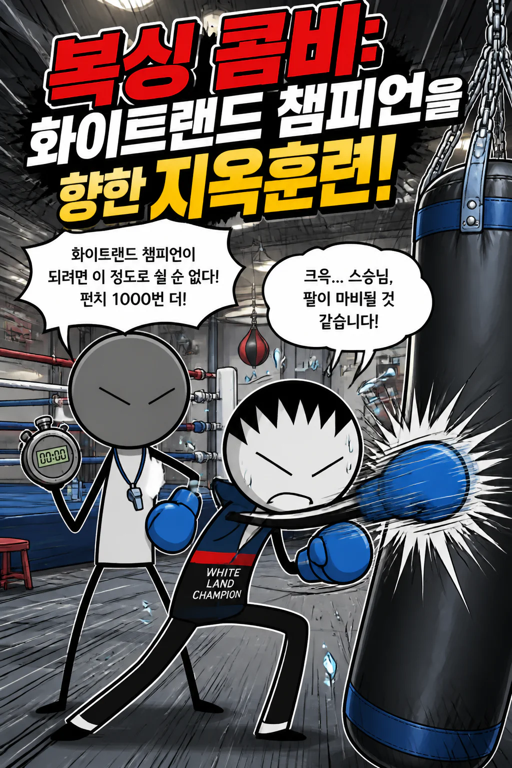 복싱 콤비 화이트랜드 복싱계 챔피언이 되기 위한 지옥 훈련