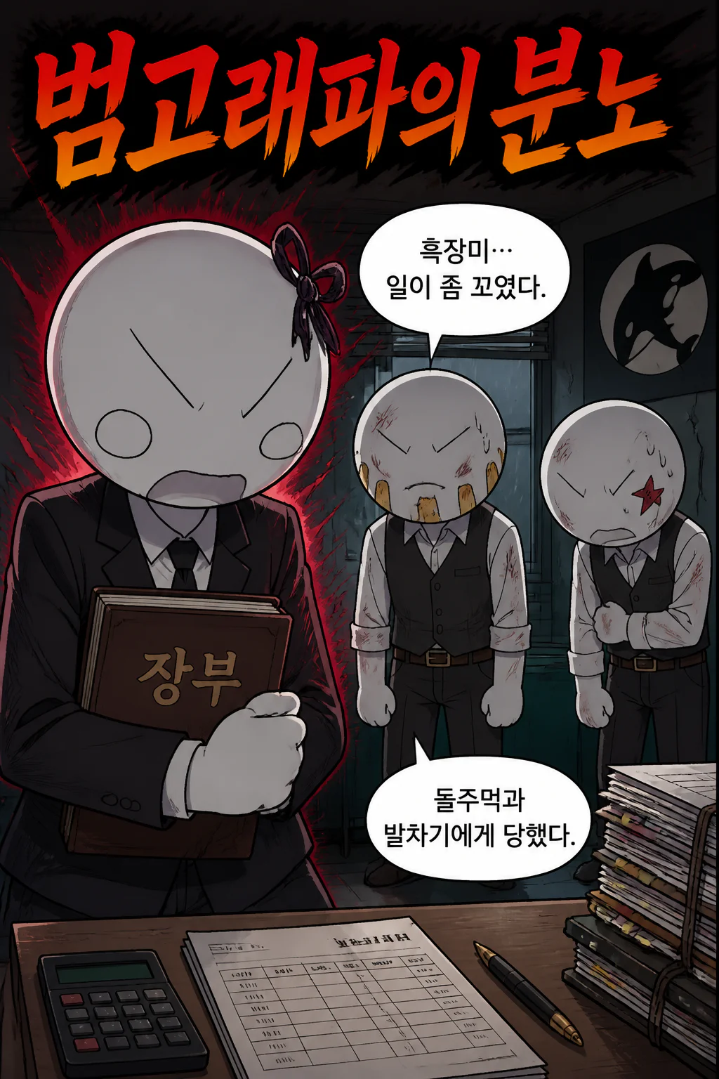 흑장미 범고래와 흑고래가 당했다는 소식에 격앙하다
