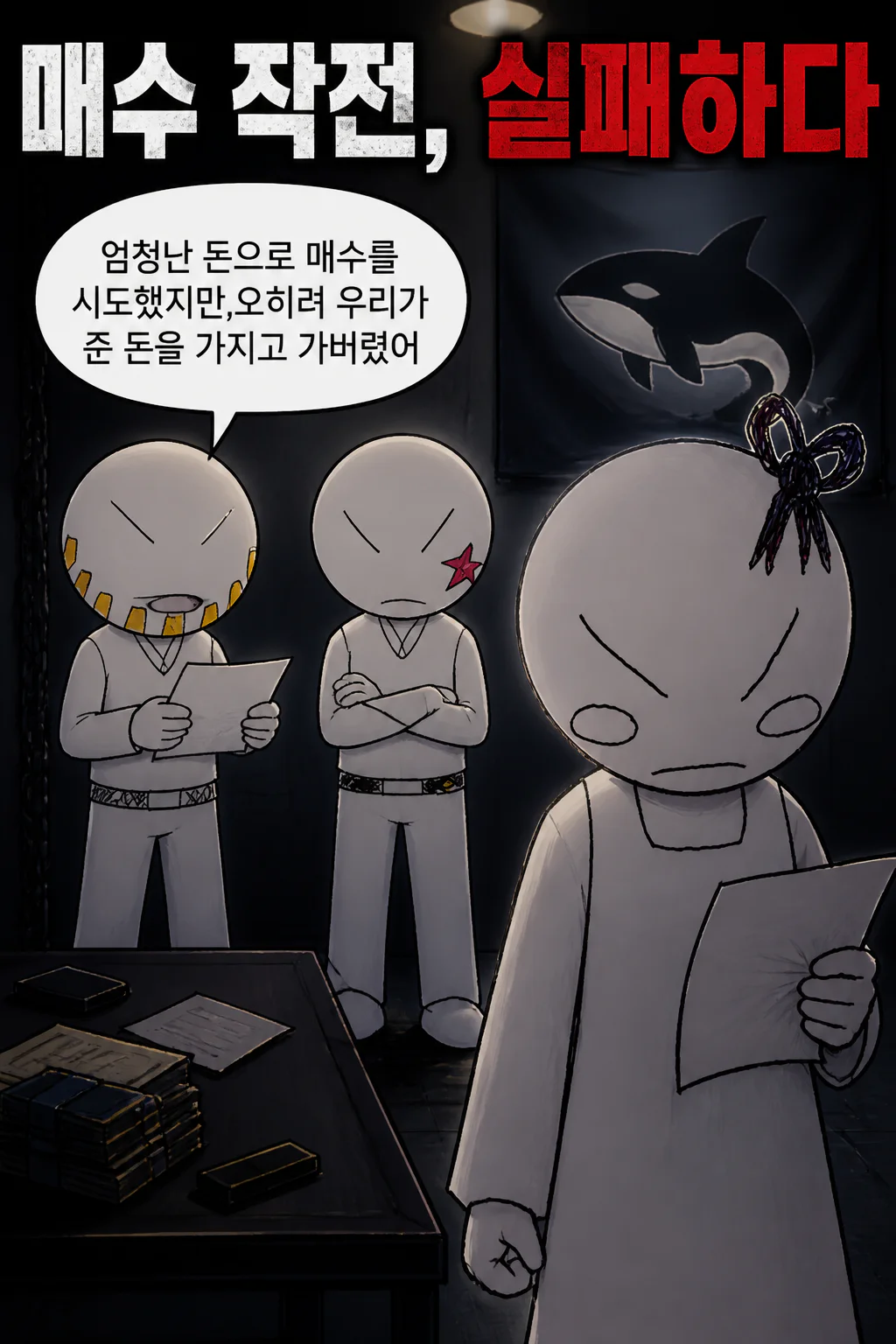 매수 작전이 실패하자 더 격노하는 흑장미