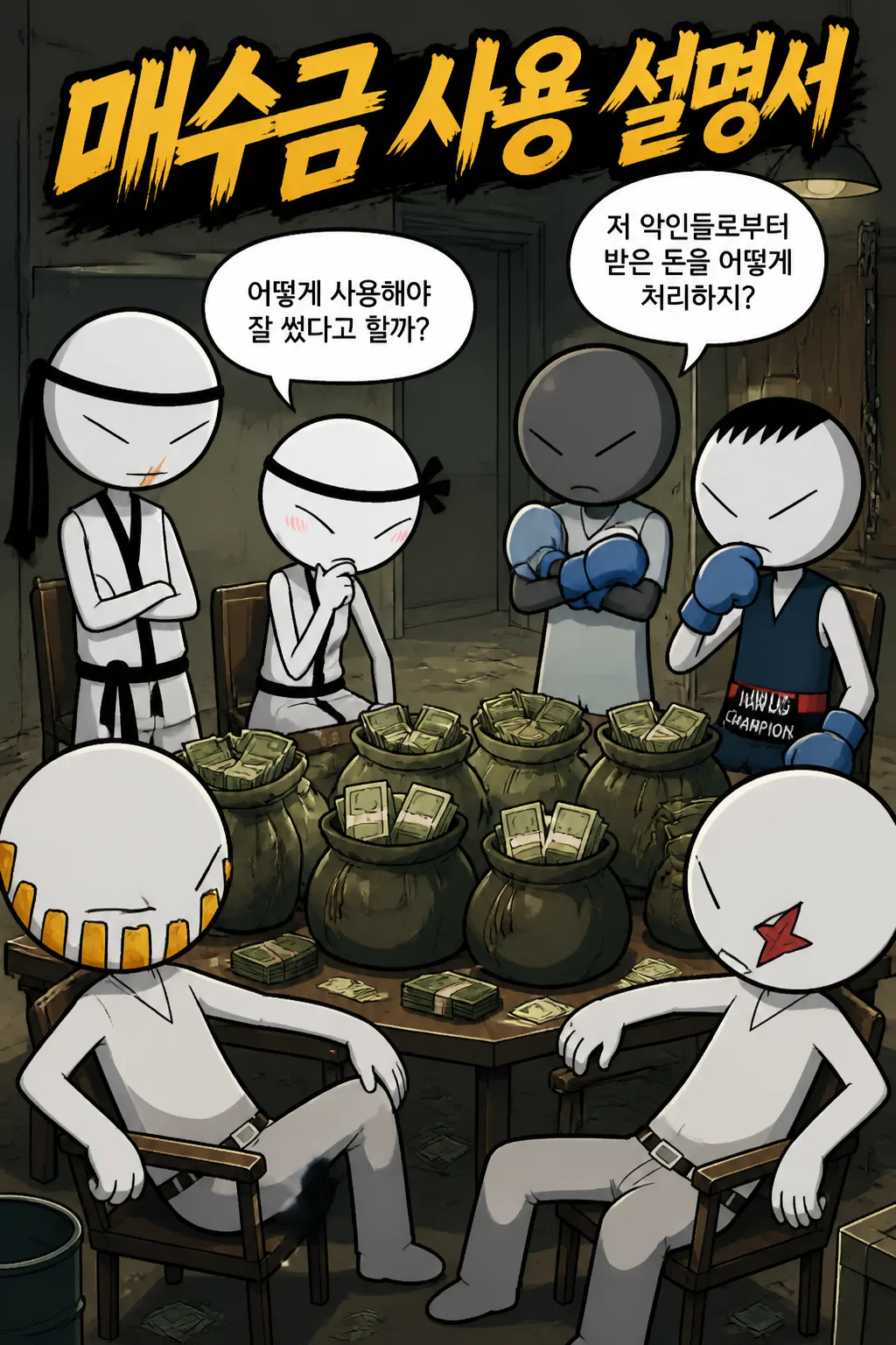 태권도 커플과 복싱 콤비 매수금을 훈련비용에 사용하다