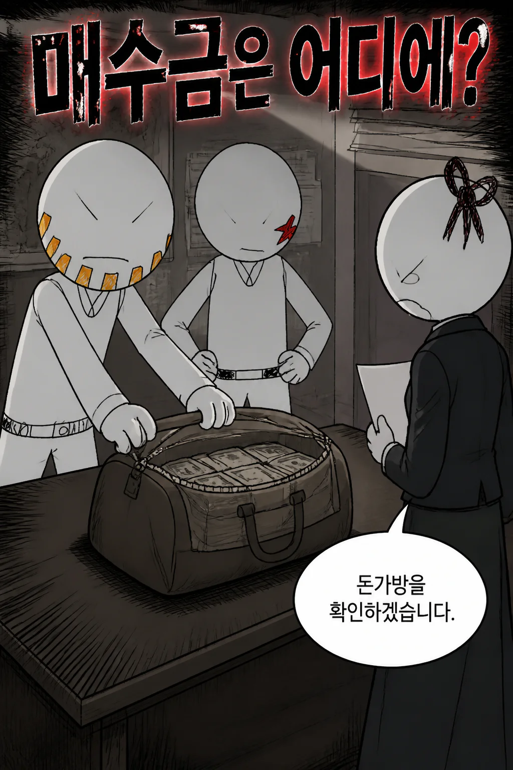 흑장미 가방이 매수금이 없는 것을 보고 더 크게 분노하다