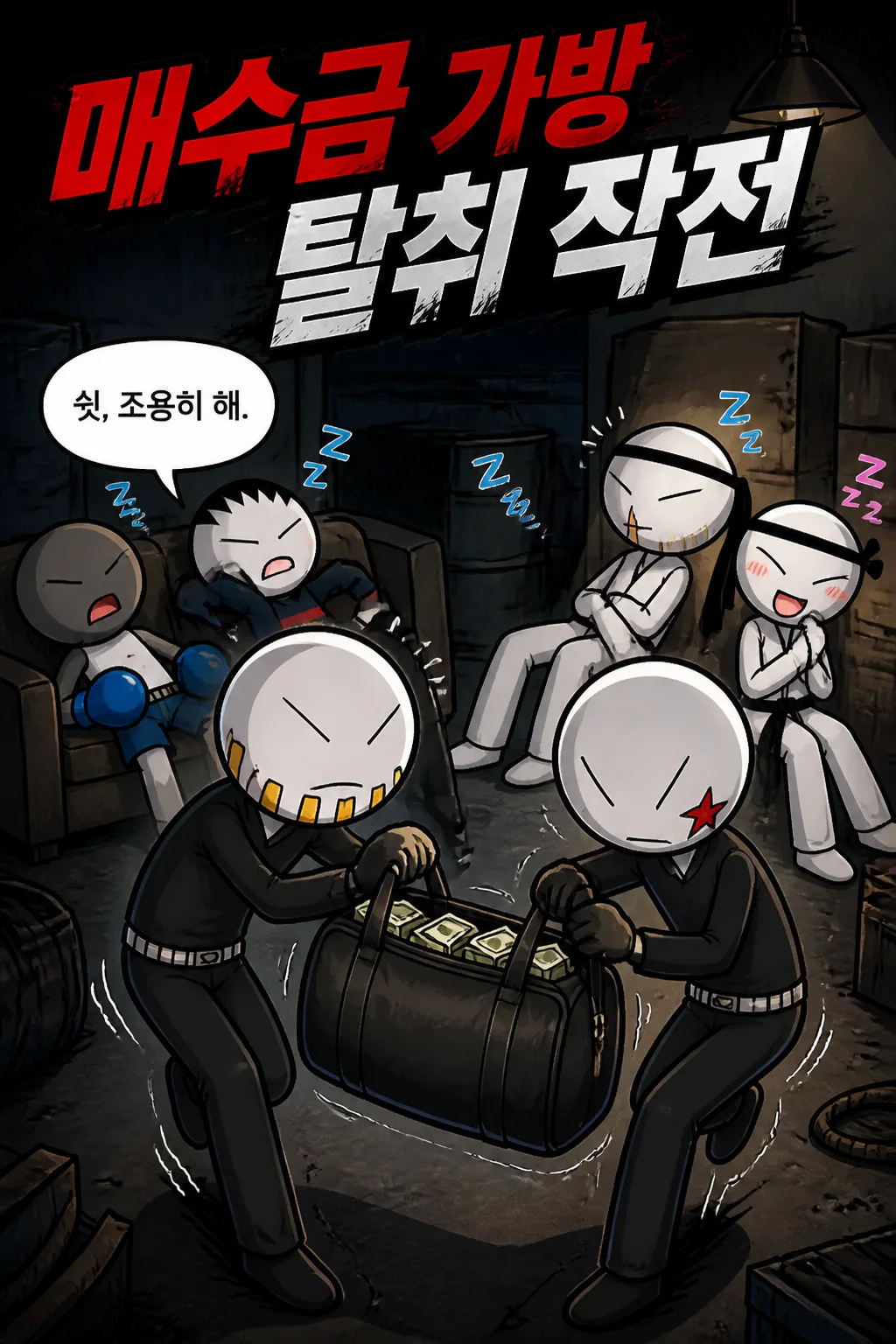 매수금이 든 가방을 또 다시 빼돌리나 이번에는 매수금이 적은 양이어서 또 다시 실패하다
