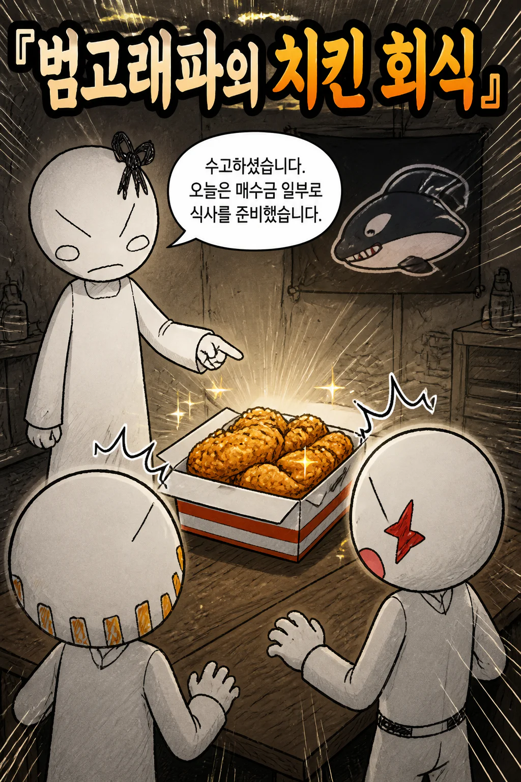 흑장미 범고래파 콤비를 위해 치킨을 준비하다