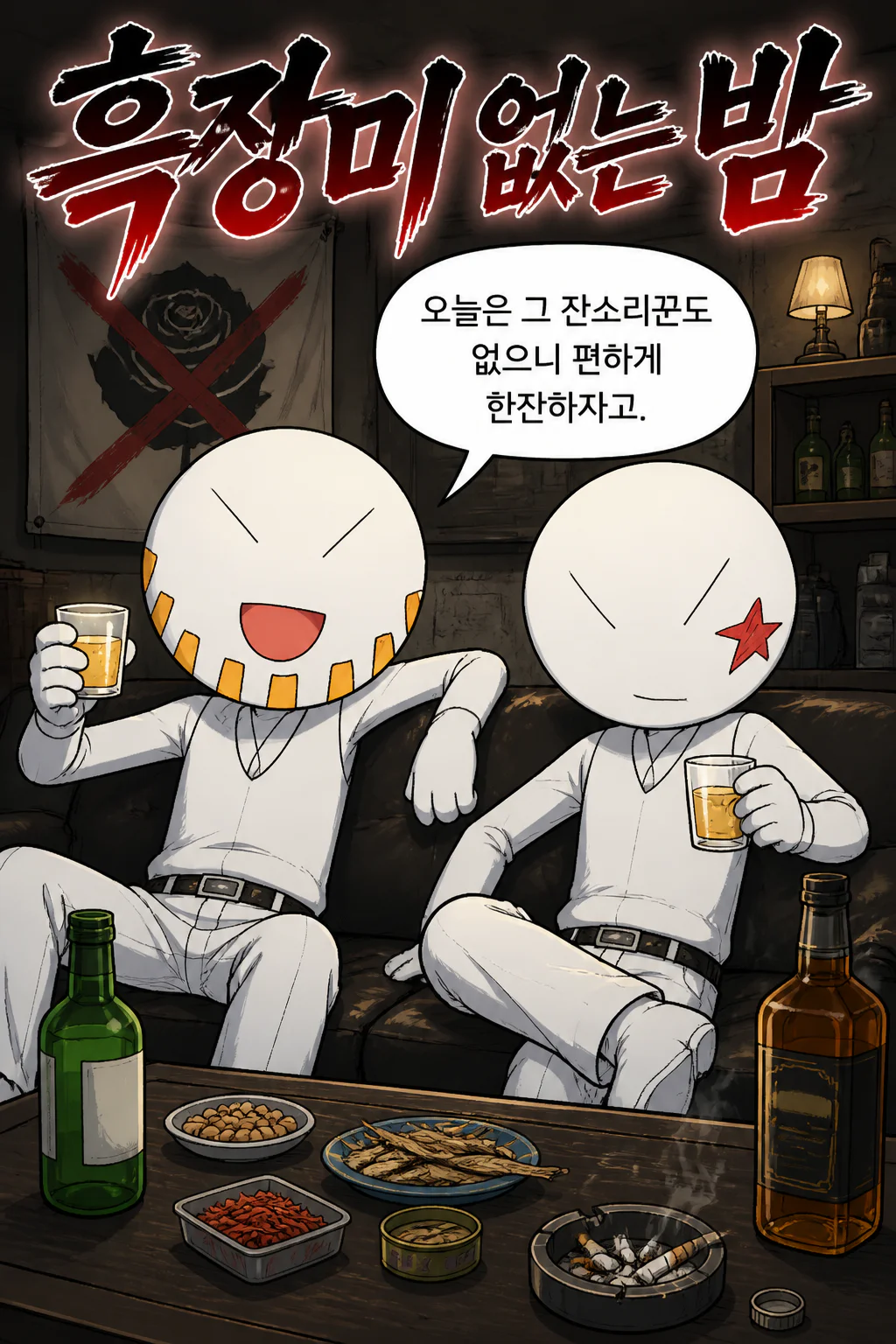 범고래파 콤비 흑장미 몰래 한잔하다가 발각 되다