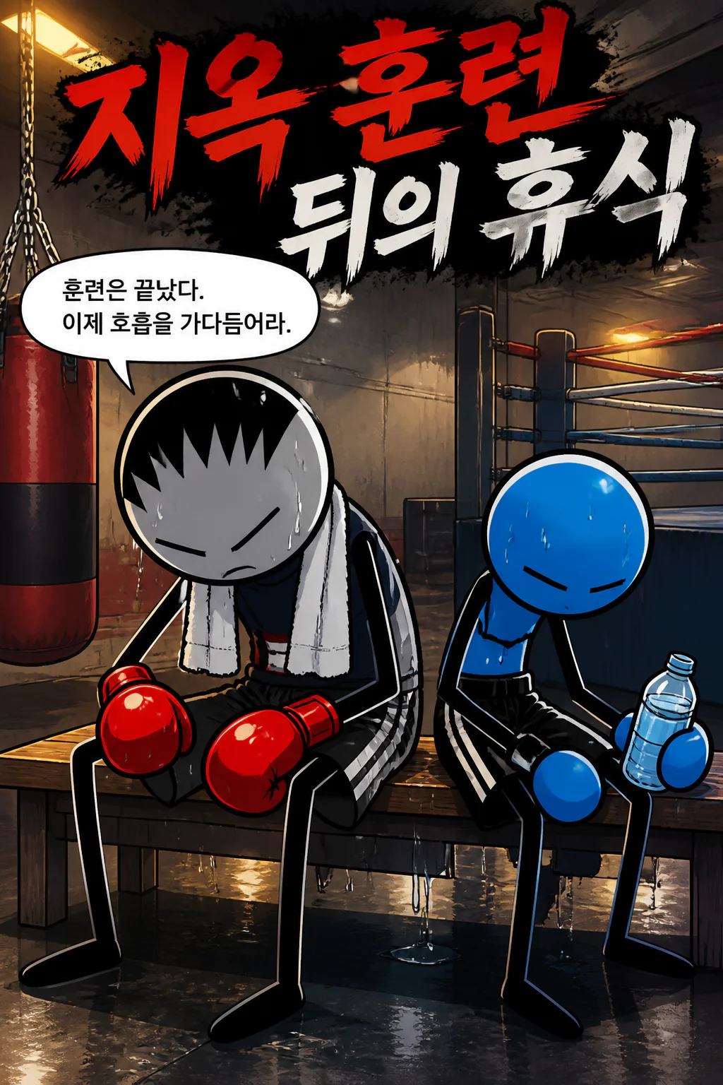 복싱 콤비 지옥 훈련 뒤의 휴식