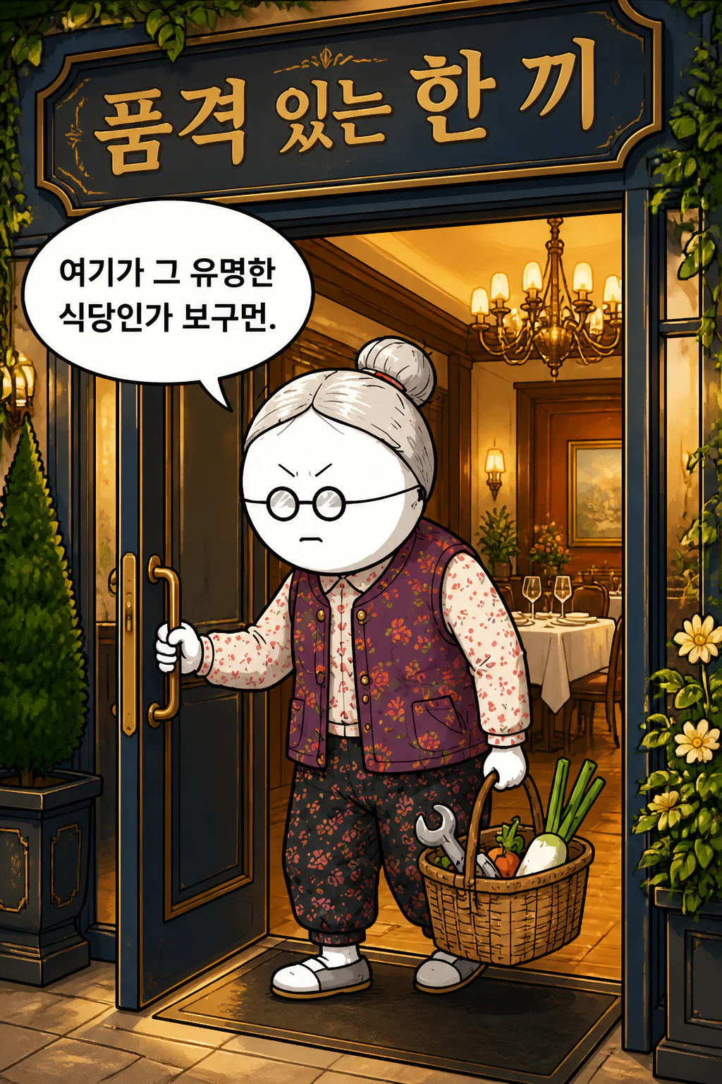 셰프 비앙카 식당 손님으로 온 철할매를 보고 예의를 갖춰 대접하다