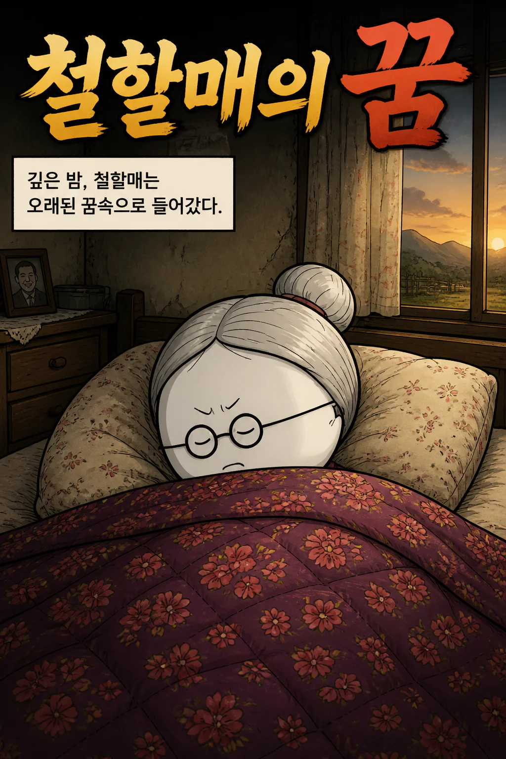 철할매 꿈에 나온 남편 생각에 눈물을 흘리다
