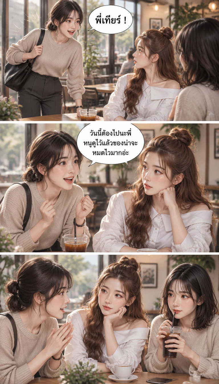 คาเฟ่ใกล้ออฟฟิศ "พี่เทียร์ !" มีนาโผล่ม