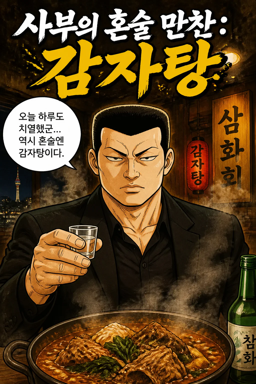 사부의 혼술 만찬 감자탕