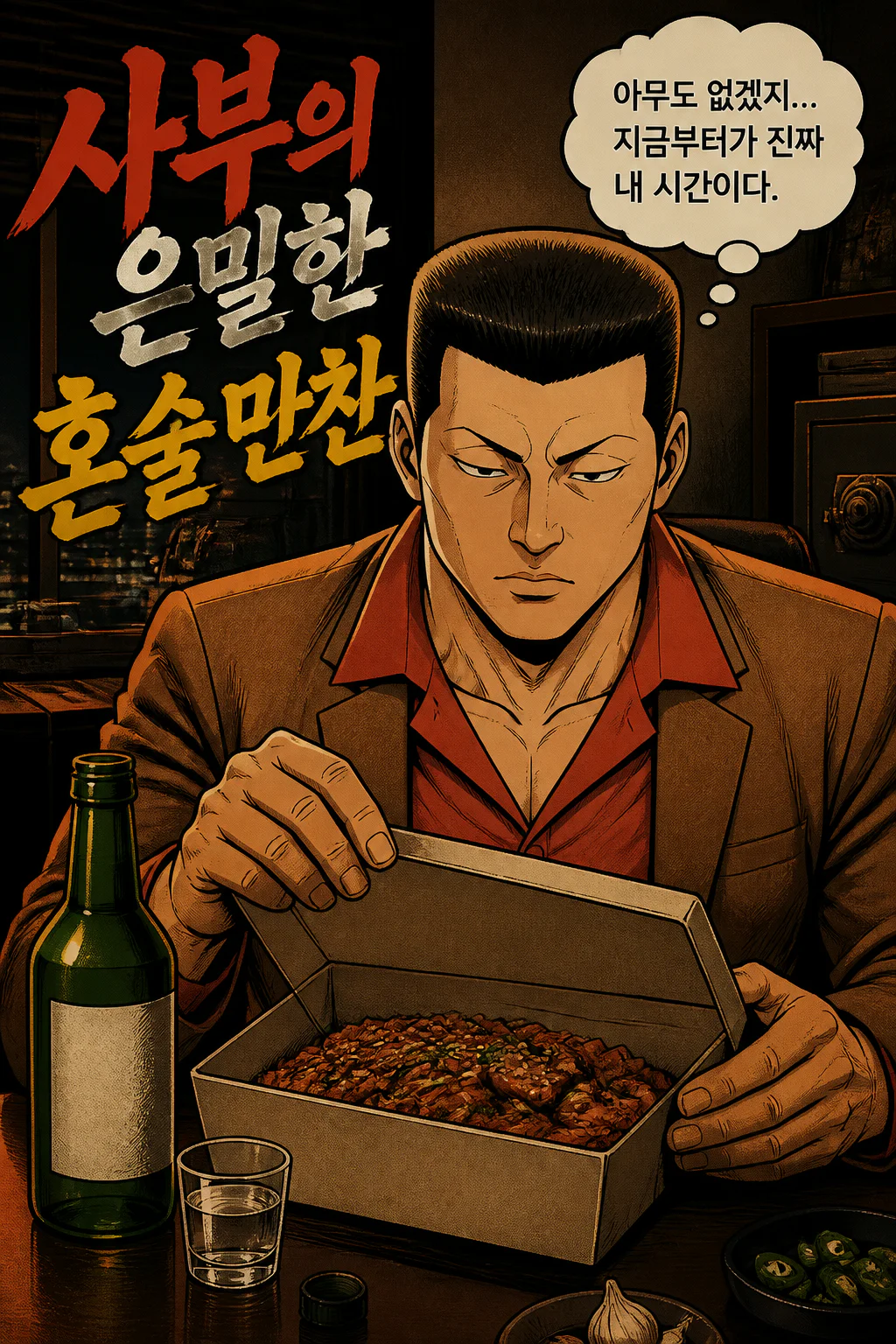 사부의 혼술 만찬 제육볶음과 소주
