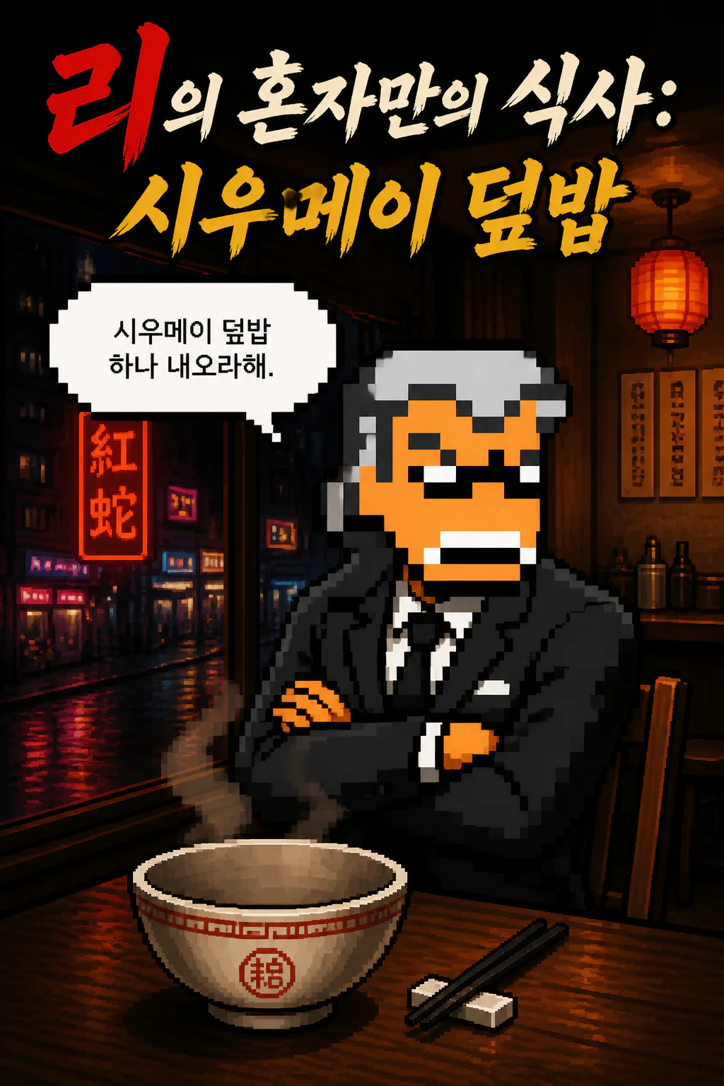 리의 혼자만의 식사 시우메이 덮밥