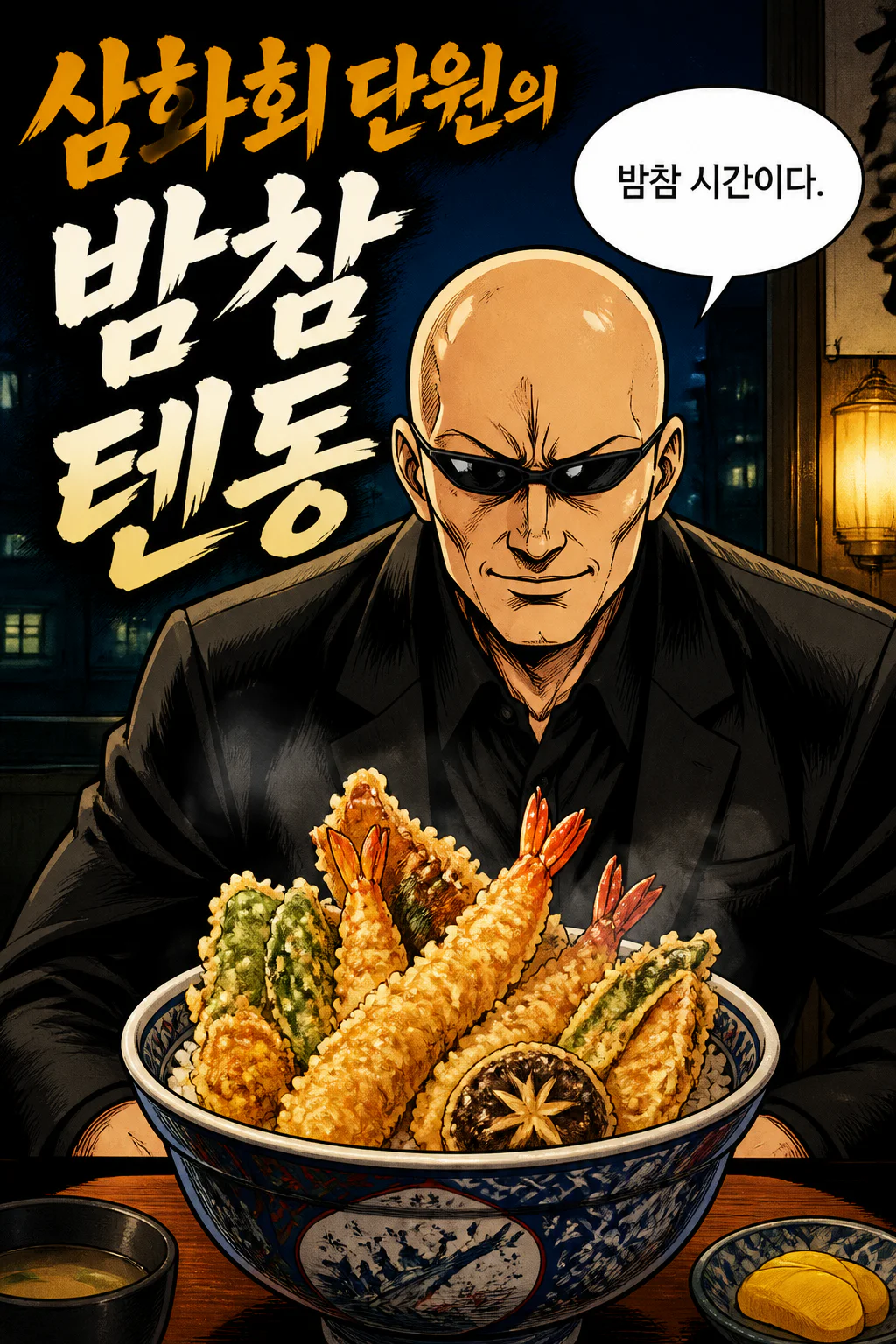 삼화회 단원의 혼자즐기는 밤참 텐동