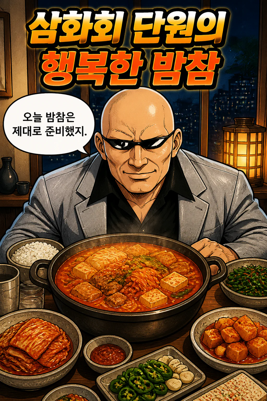 삼화회 단원의 혼자 즐기는 밤참 통돼지고기 김치찌개