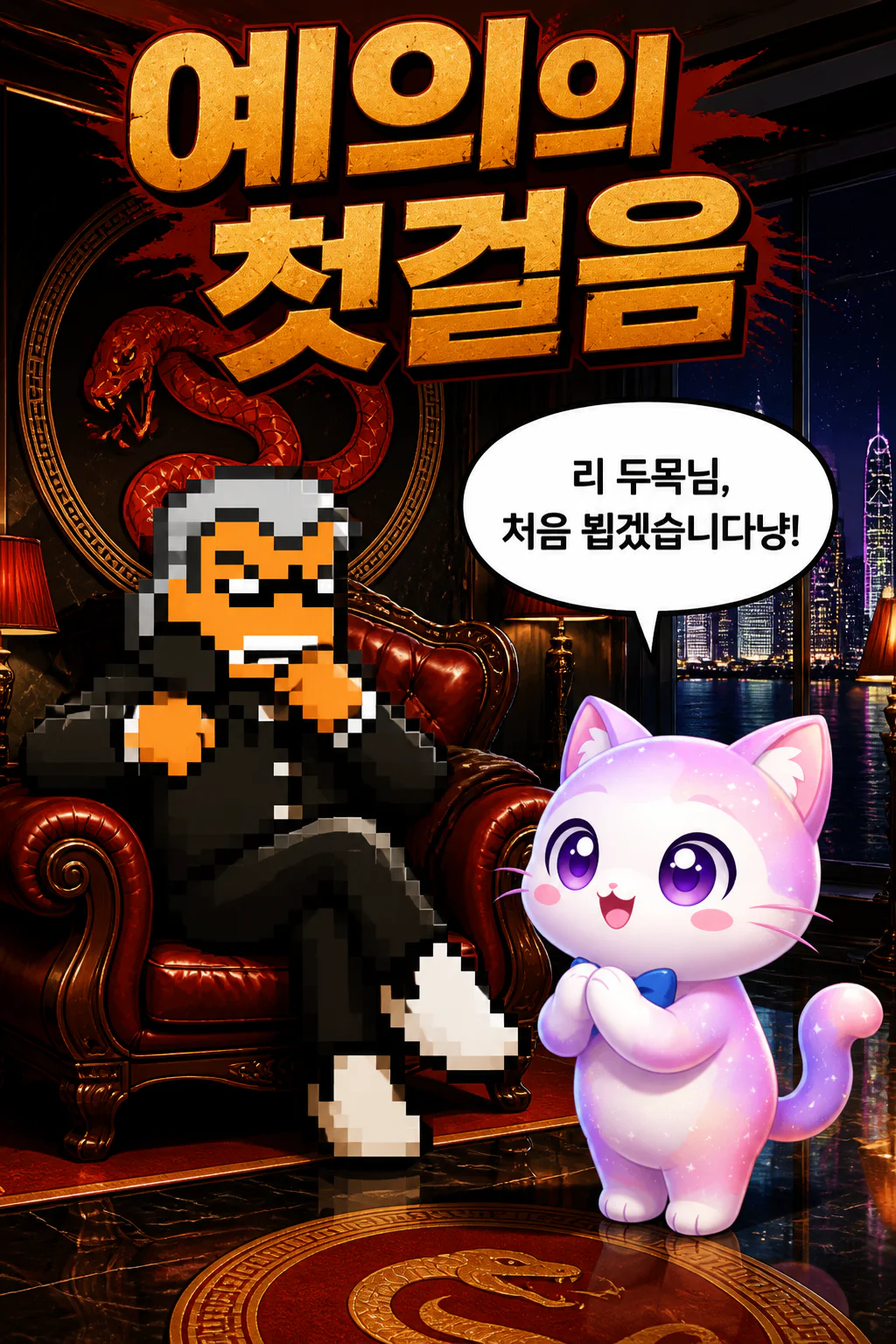 젠냥이 리 앞에 예의를 갖추다
