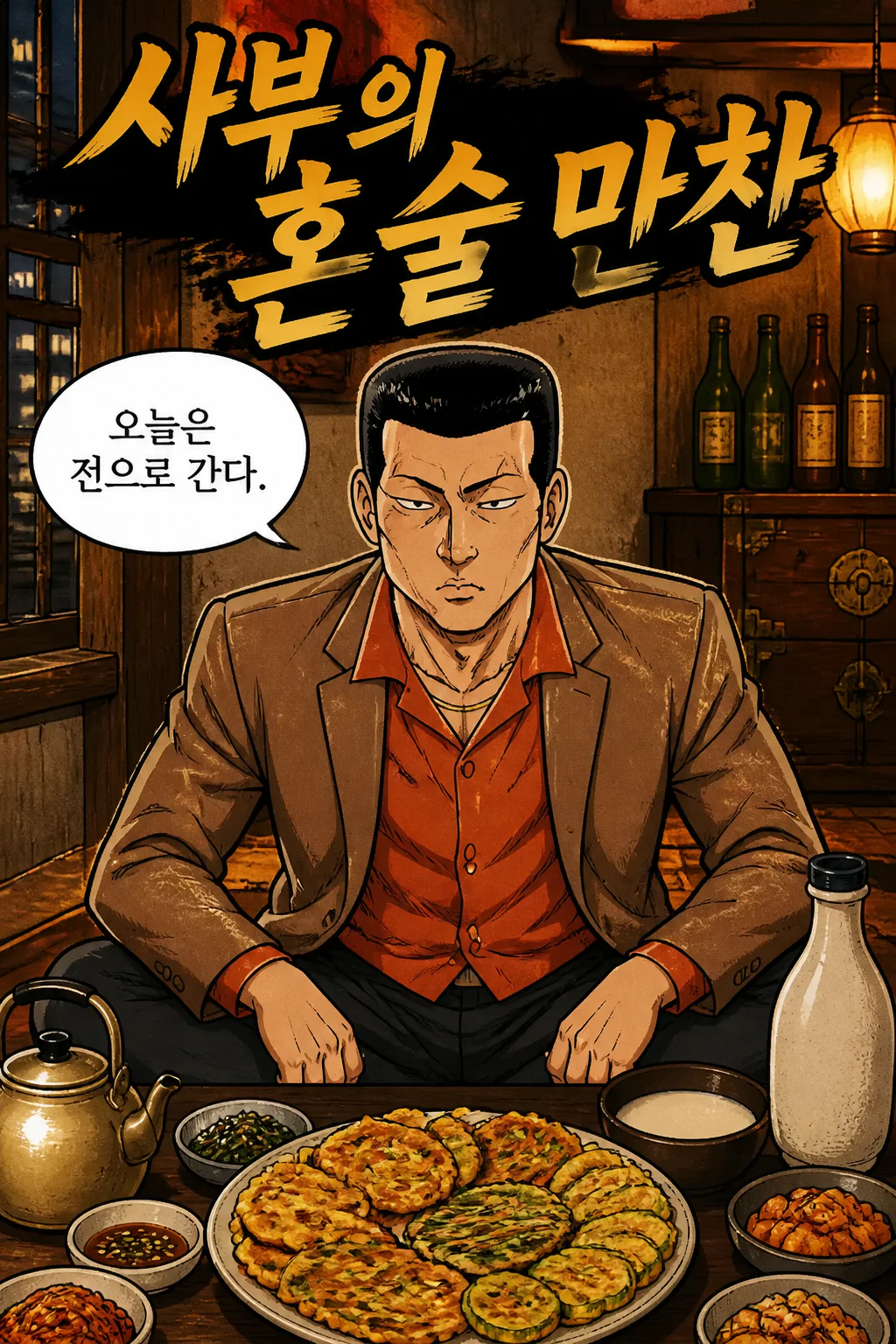 사부의 혼술 만찬 모둠 전과 막걸리