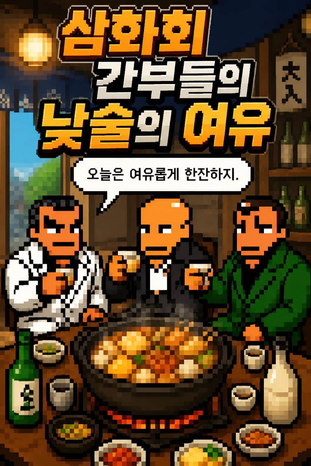 삼화회 간부들의 낮술의 여유 오뎅 전골