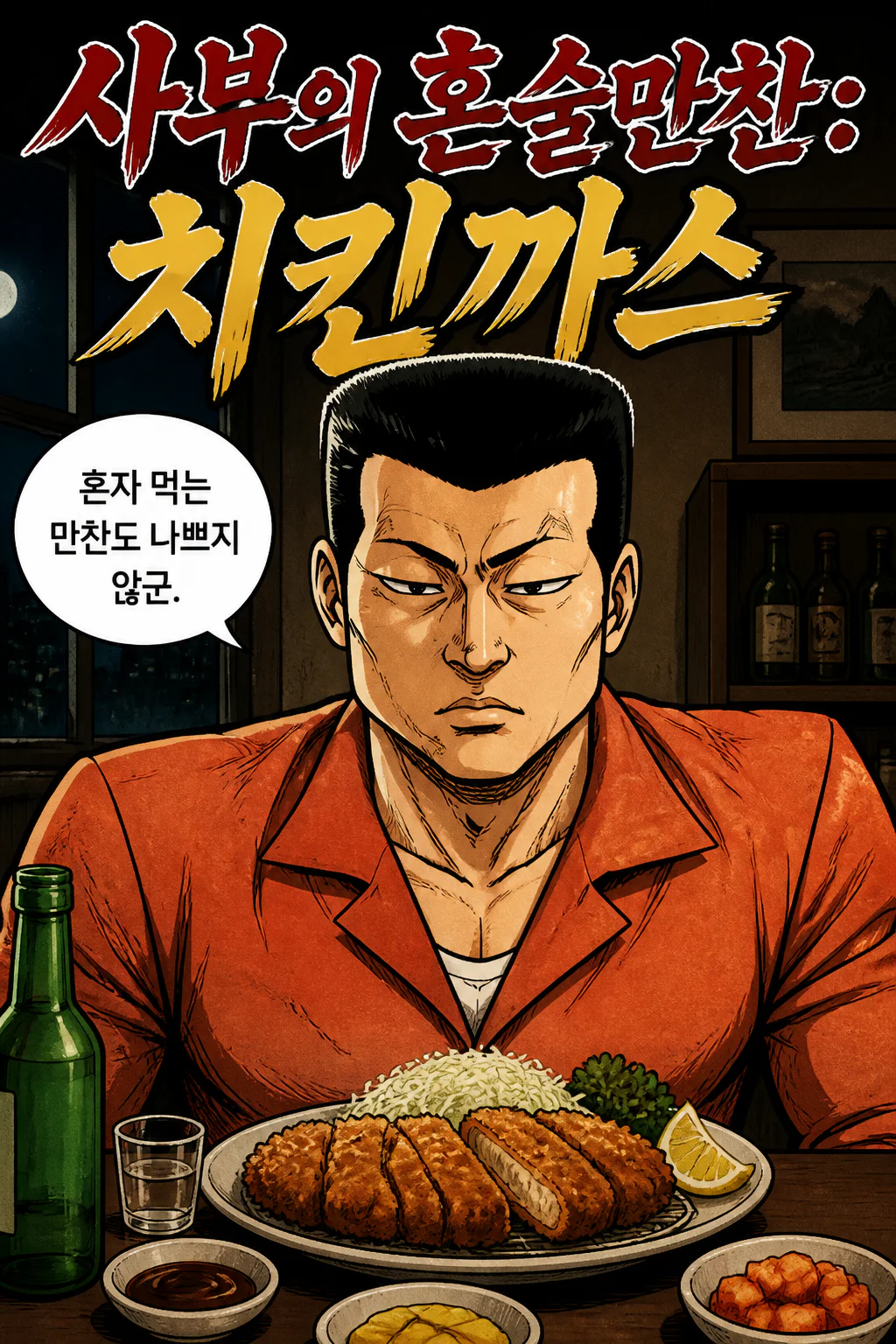 사부의 혼술 만찬 치킨까스
