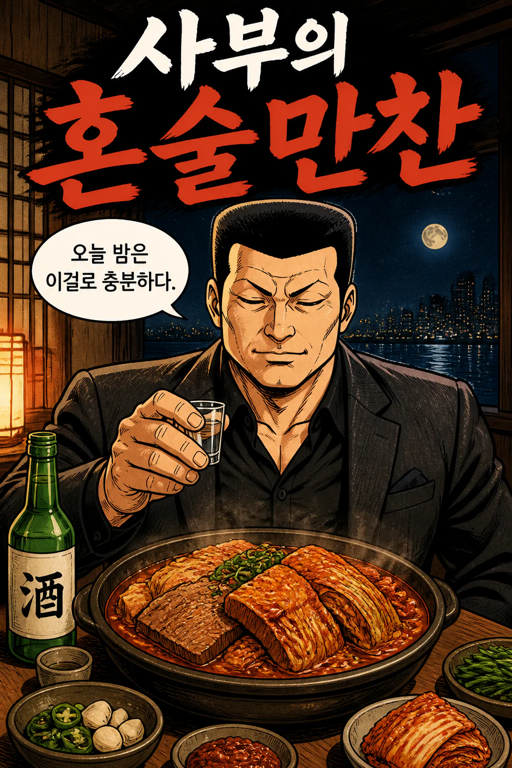 사부의 혼술 만찬 통돼지고기 김치찜