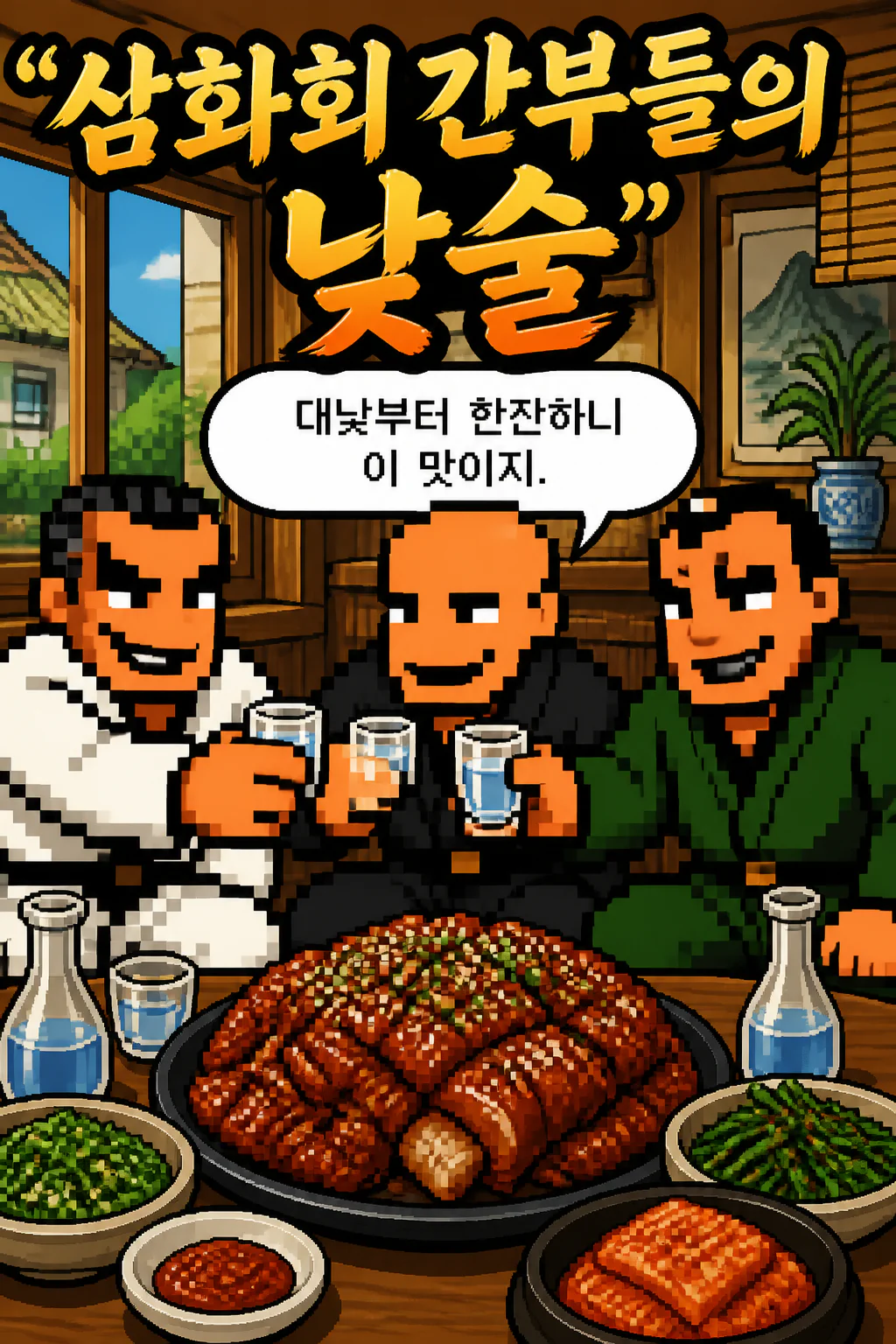 삼화회 간부들의 낮술의 여유 불족발