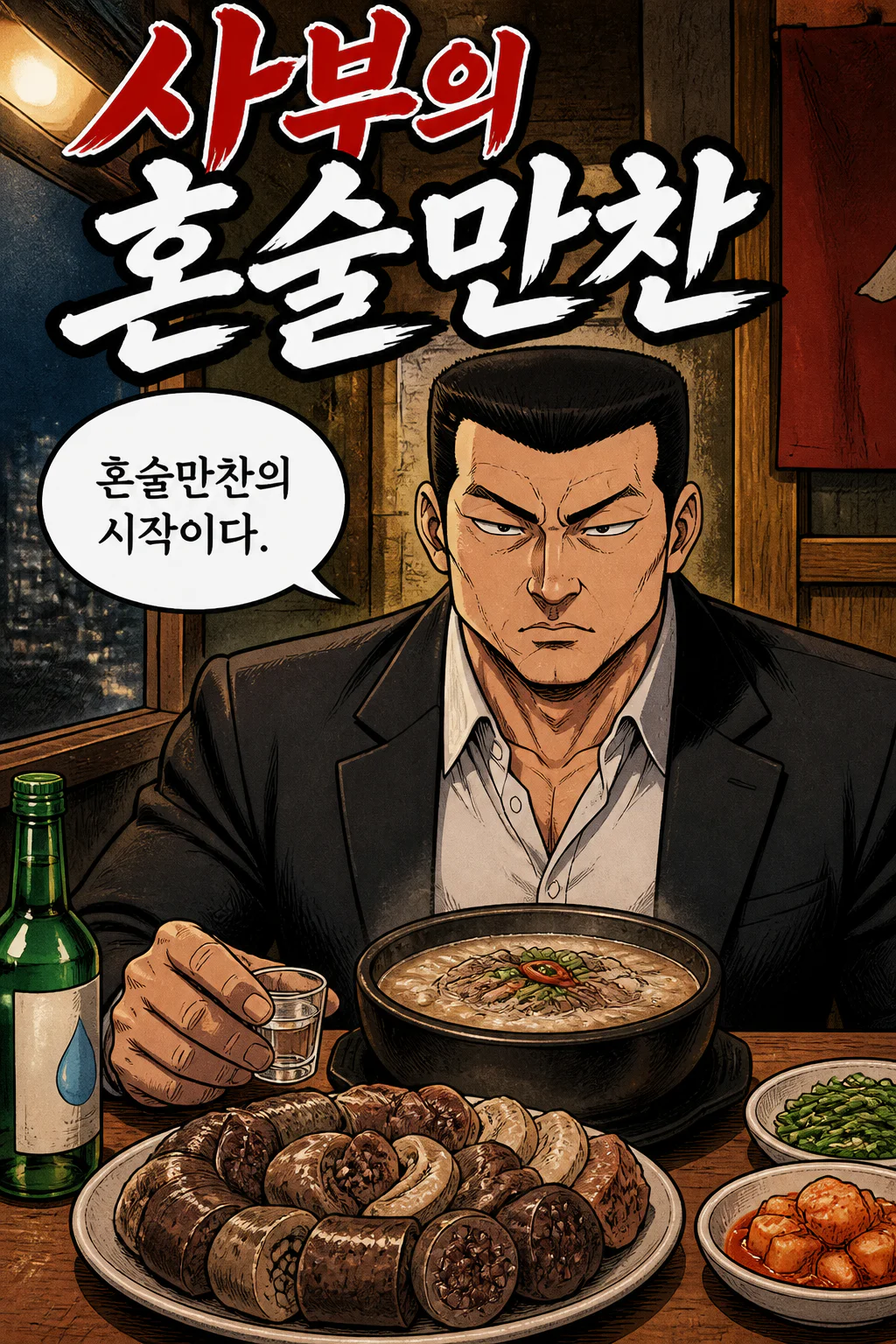 사부의 혼술만찬 순대국과 모듬순대